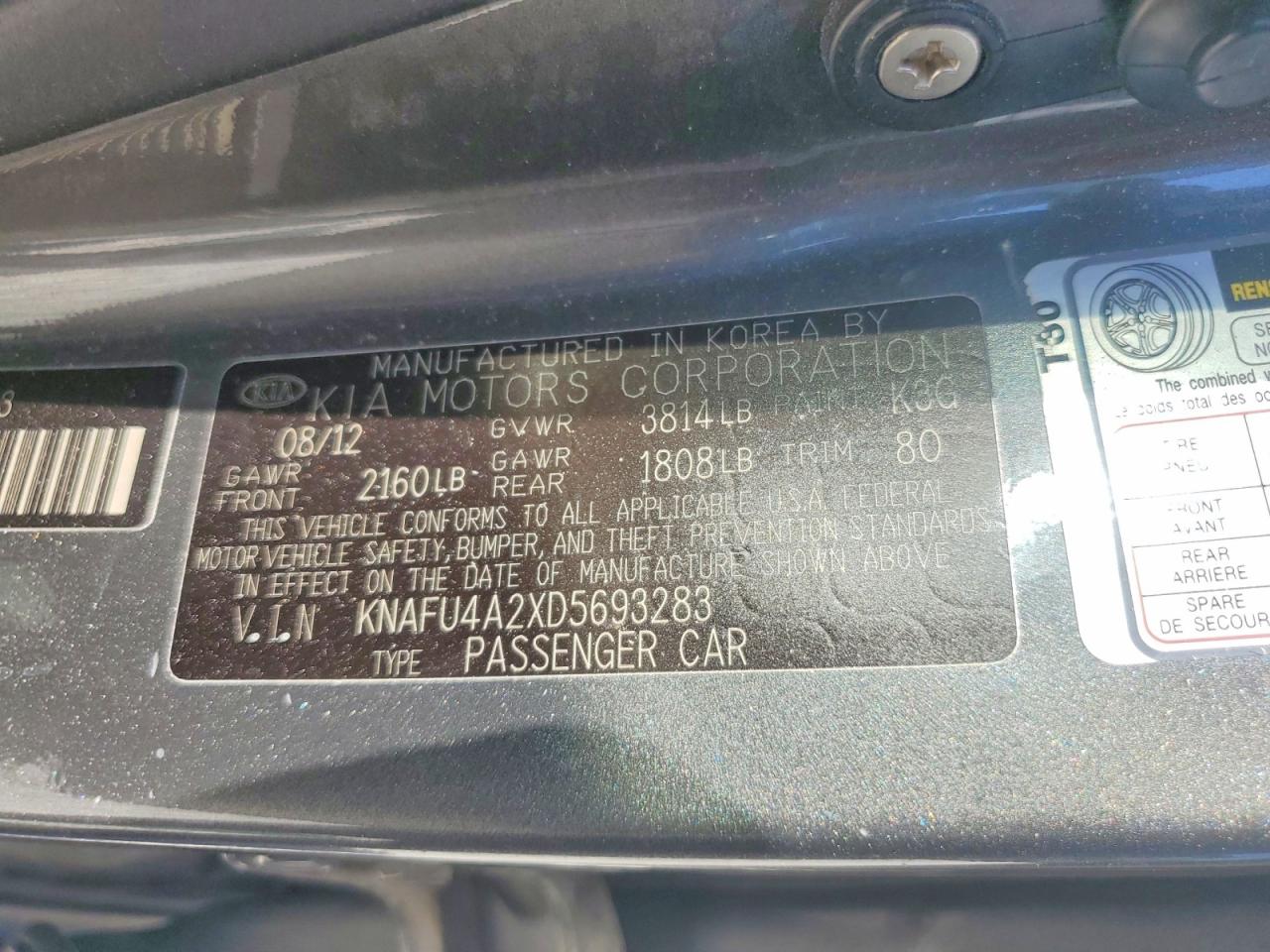 2013 Kia Forte Ex Gray vin: KNAFU4A2XD5693283