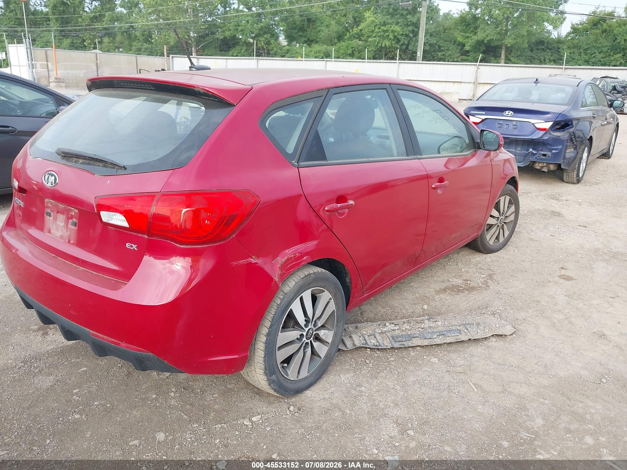 2013 Kia Forte Ex Red vin: KNAFU5A20D5657639