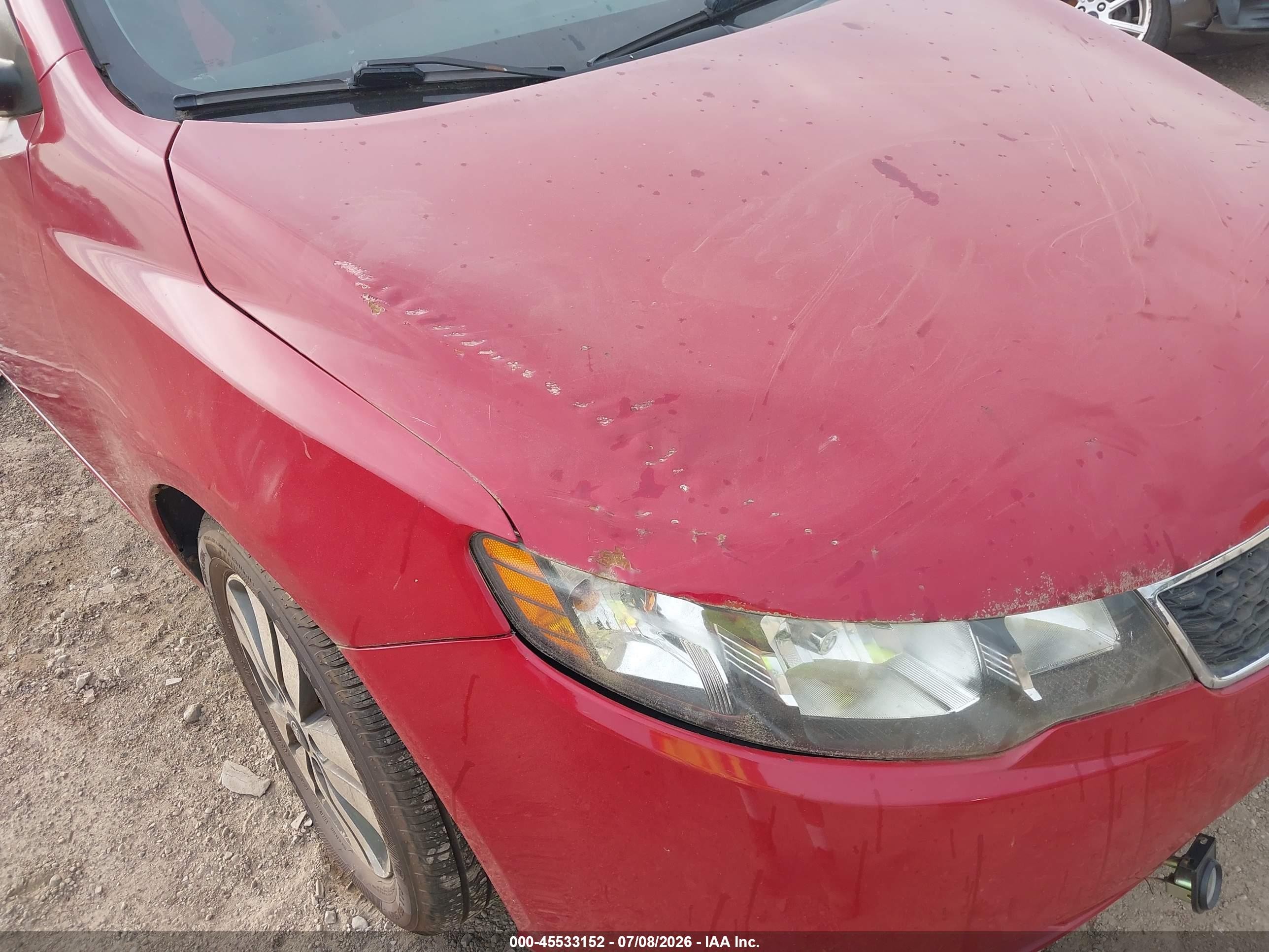 2013 Kia Forte Ex Red vin: KNAFU5A20D5657639