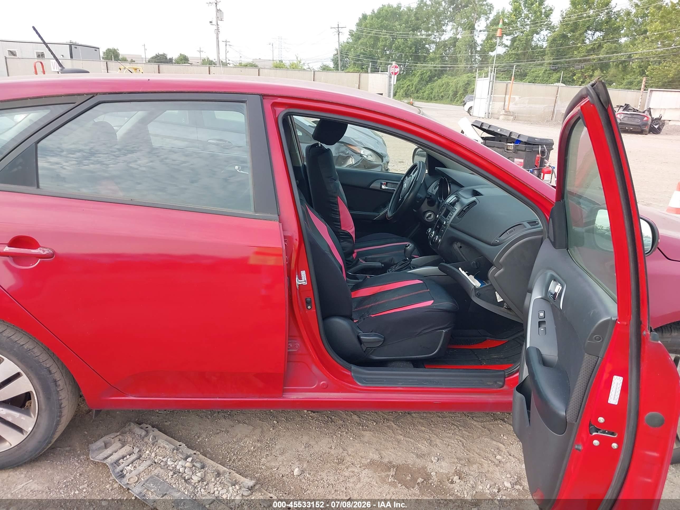 2013 Kia Forte Ex Red vin: KNAFU5A20D5657639