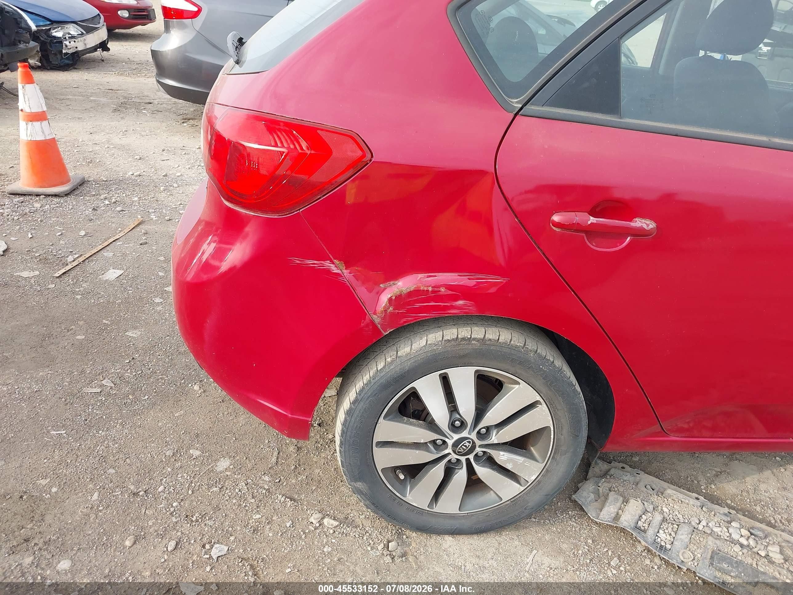 2013 Kia Forte Ex Red vin: KNAFU5A20D5657639