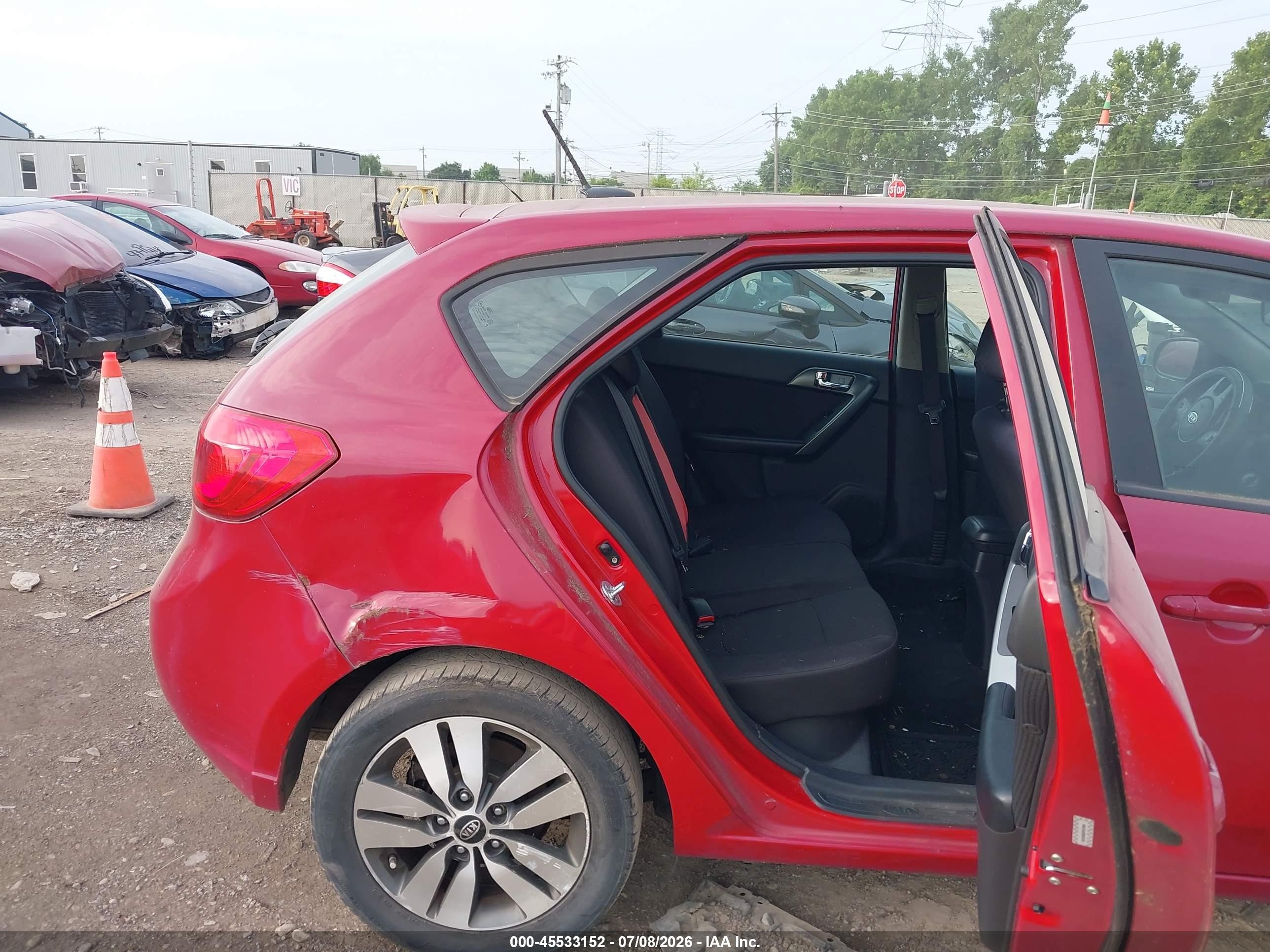 2013 Kia Forte Ex Red vin: KNAFU5A20D5657639