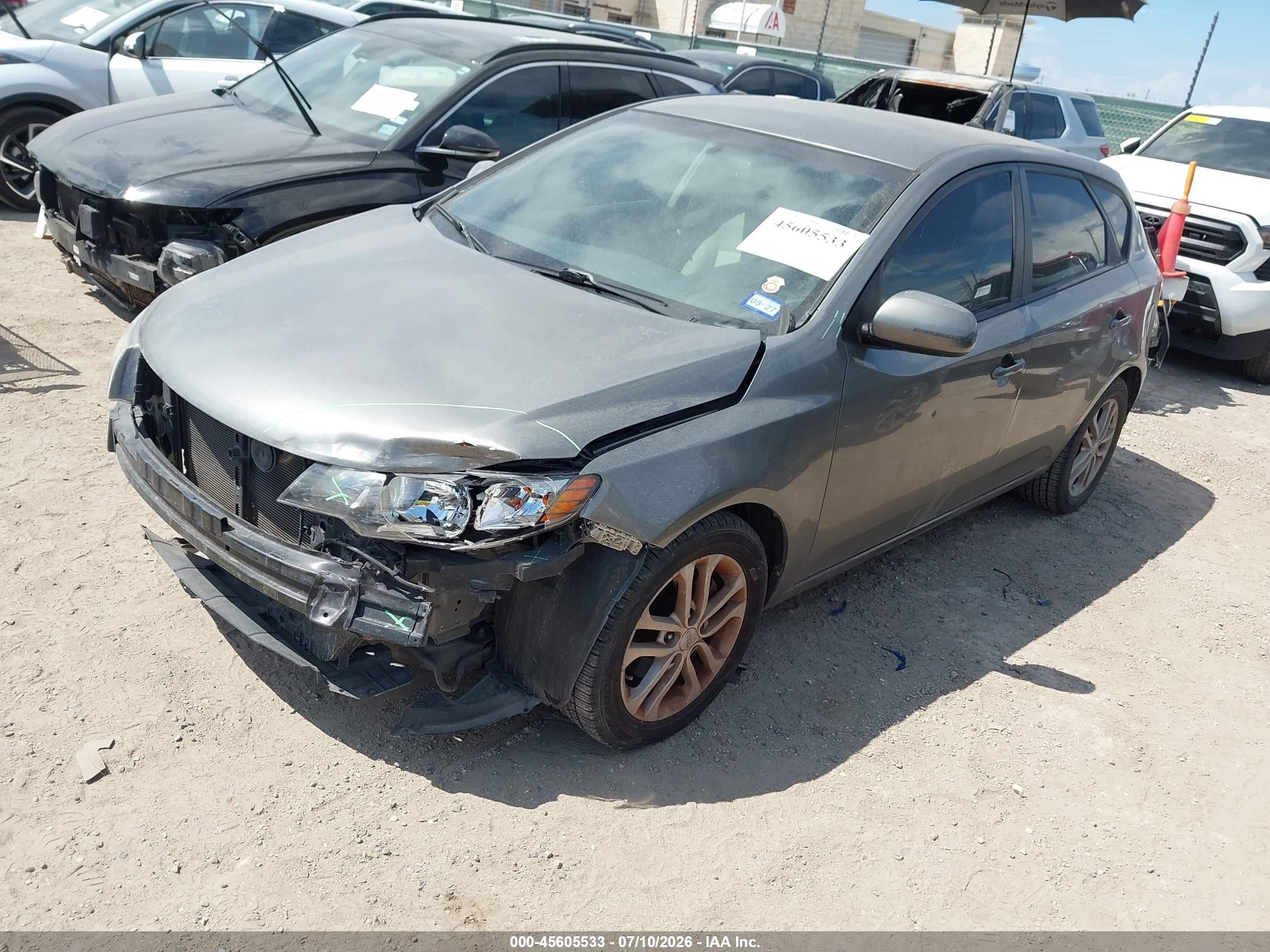 2011 Kia Forte Ex Gray vin: KNAFU5A21B5397989