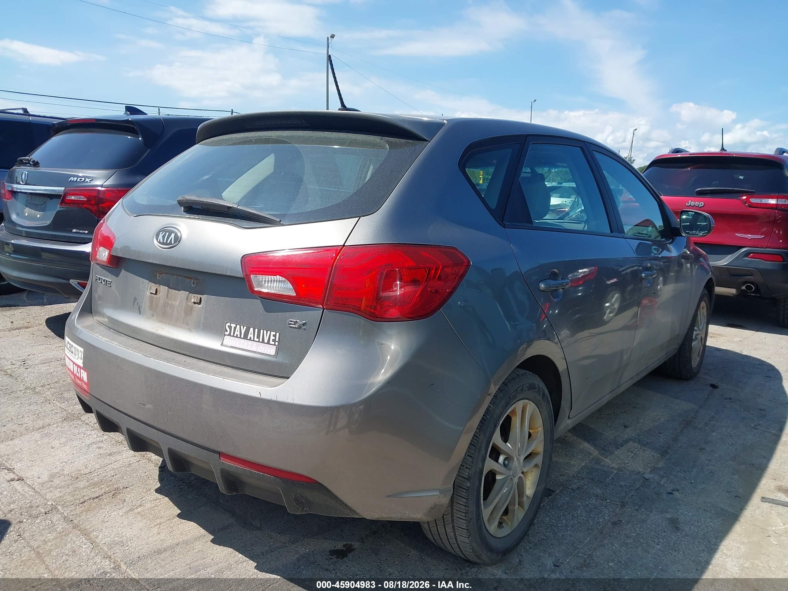 2012 Kia Forte Ex Gray vin: KNAFU5A22C5549036