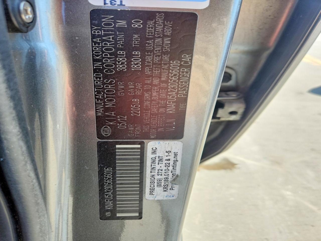 2013 Kia Forte Silver vin: KNAFU5A23D5656016