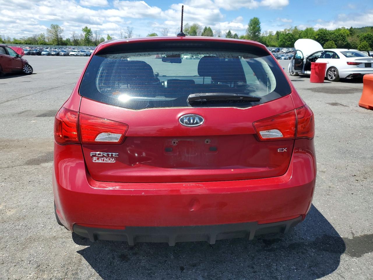 2013 Kia Forte Ex Red vin: KNAFU5A26D5664174