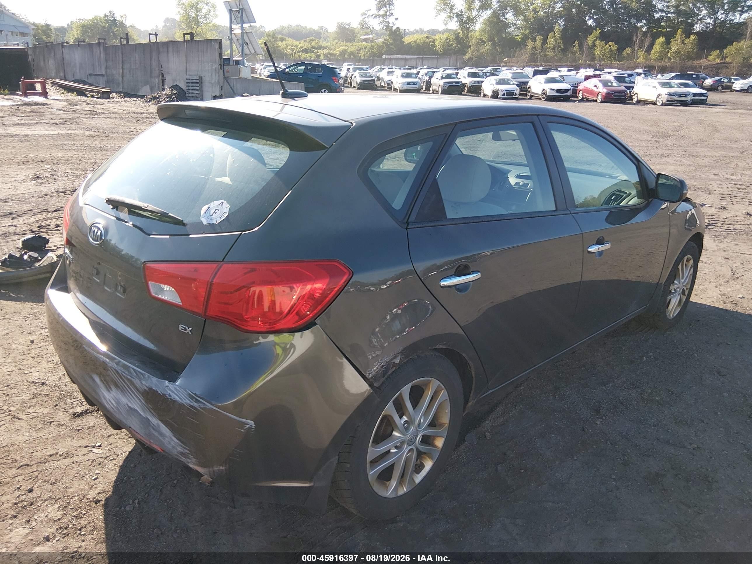 2012 Kia Forte Ex Gray vin: KNAFU5A28C5560459
