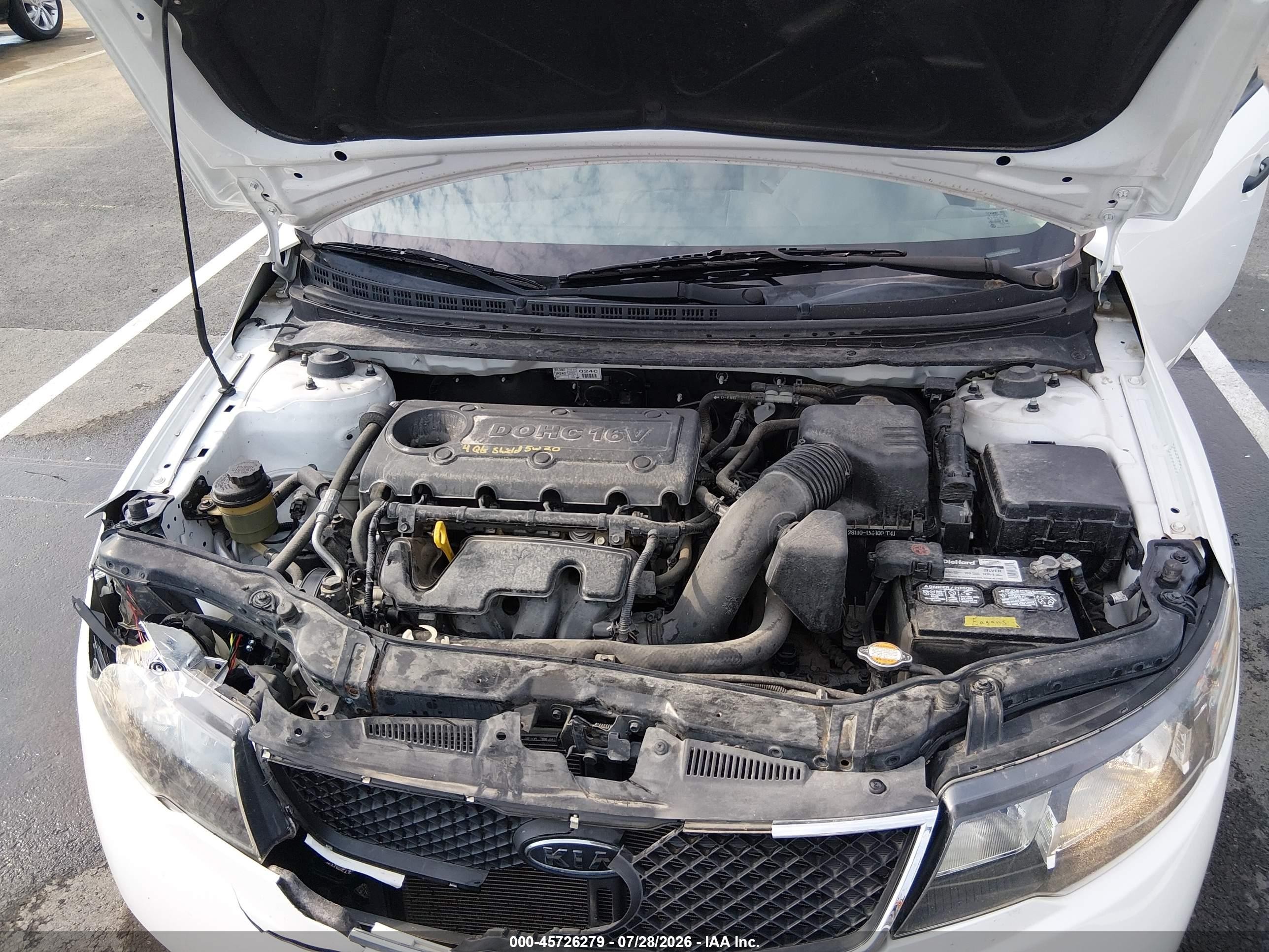 2011 Kia Forte Ex White vin: KNAFU5A29B5378834