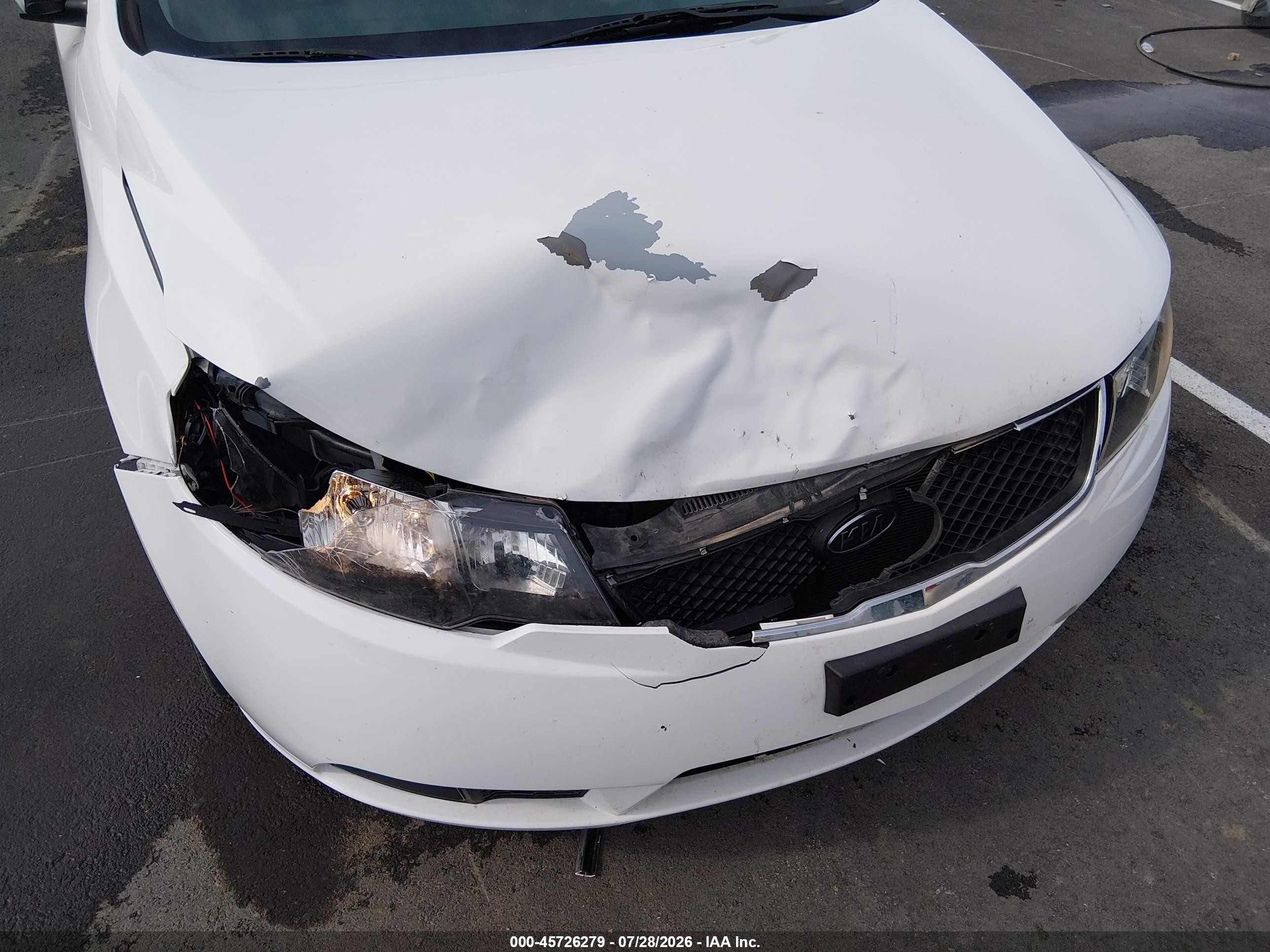 2011 Kia Forte Ex White vin: KNAFU5A29B5378834