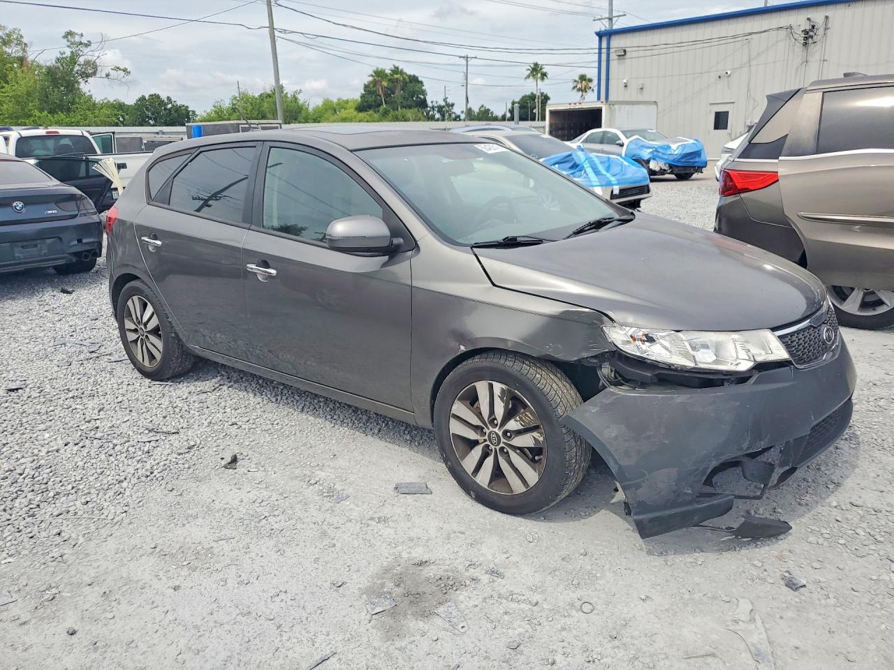 2013 Kia Forte Ex Gray vin: KNAFU5A2XD5686162