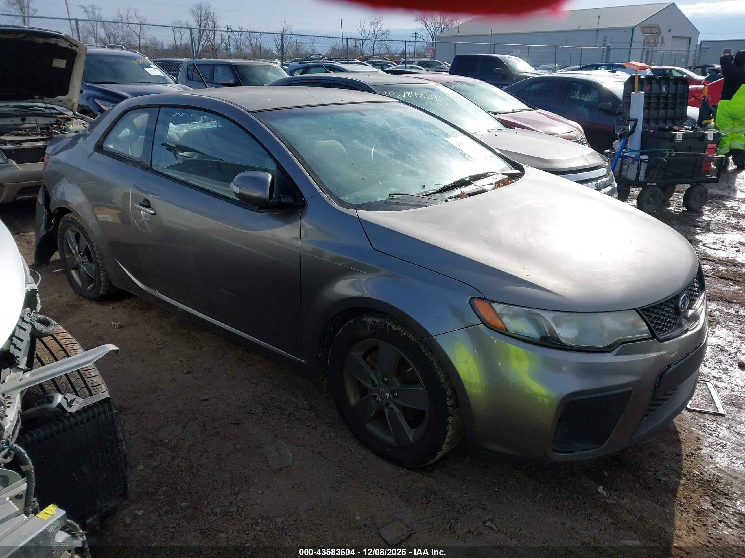 2010 Kia Forte Koup Ex Gray vin: KNAFU6A20A5154405