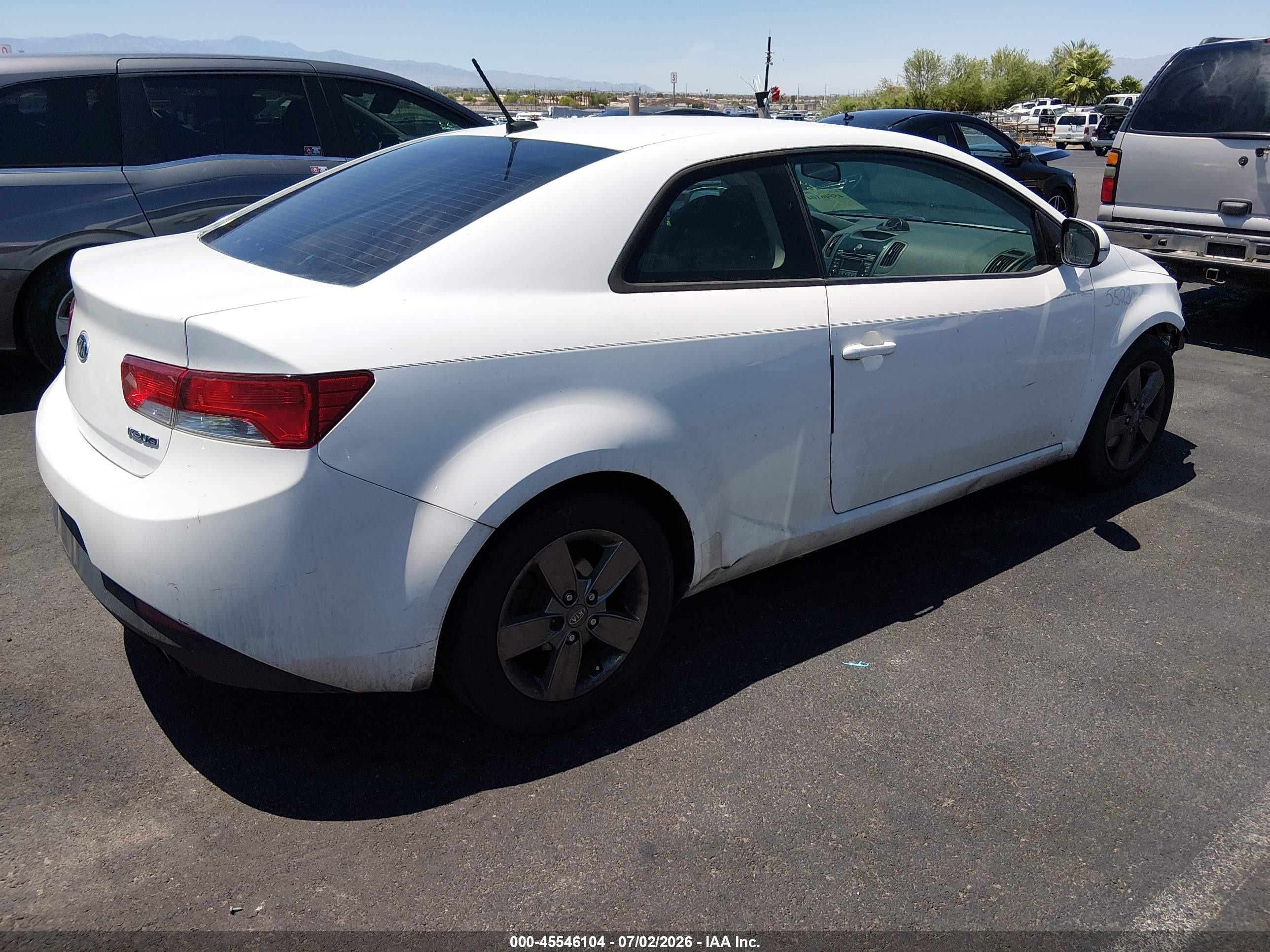2011 Kia Forte Koup Ex White vin: KNAFU6A20B5330600