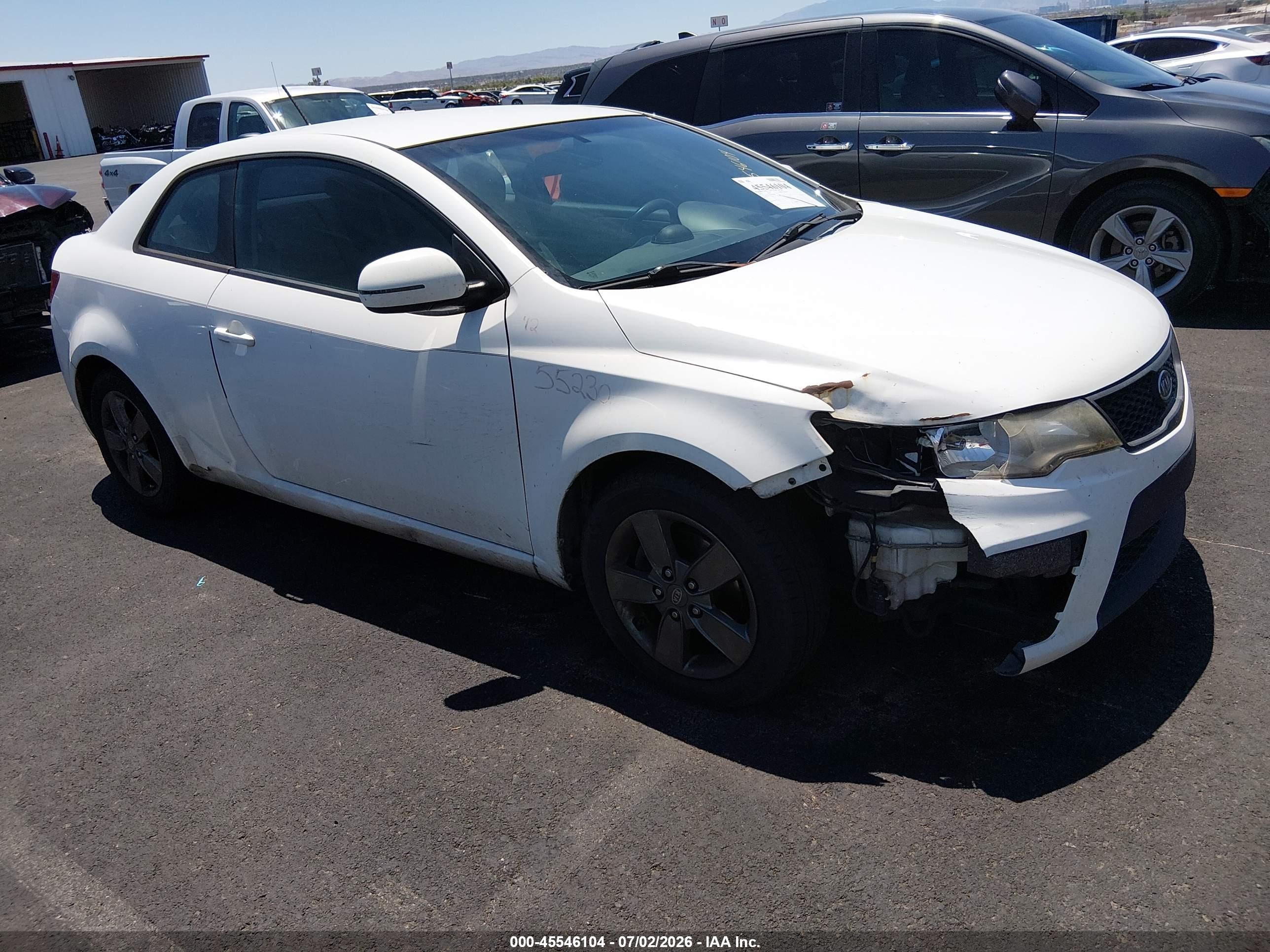 2011 Kia Forte Koup Ex White vin: KNAFU6A20B5330600