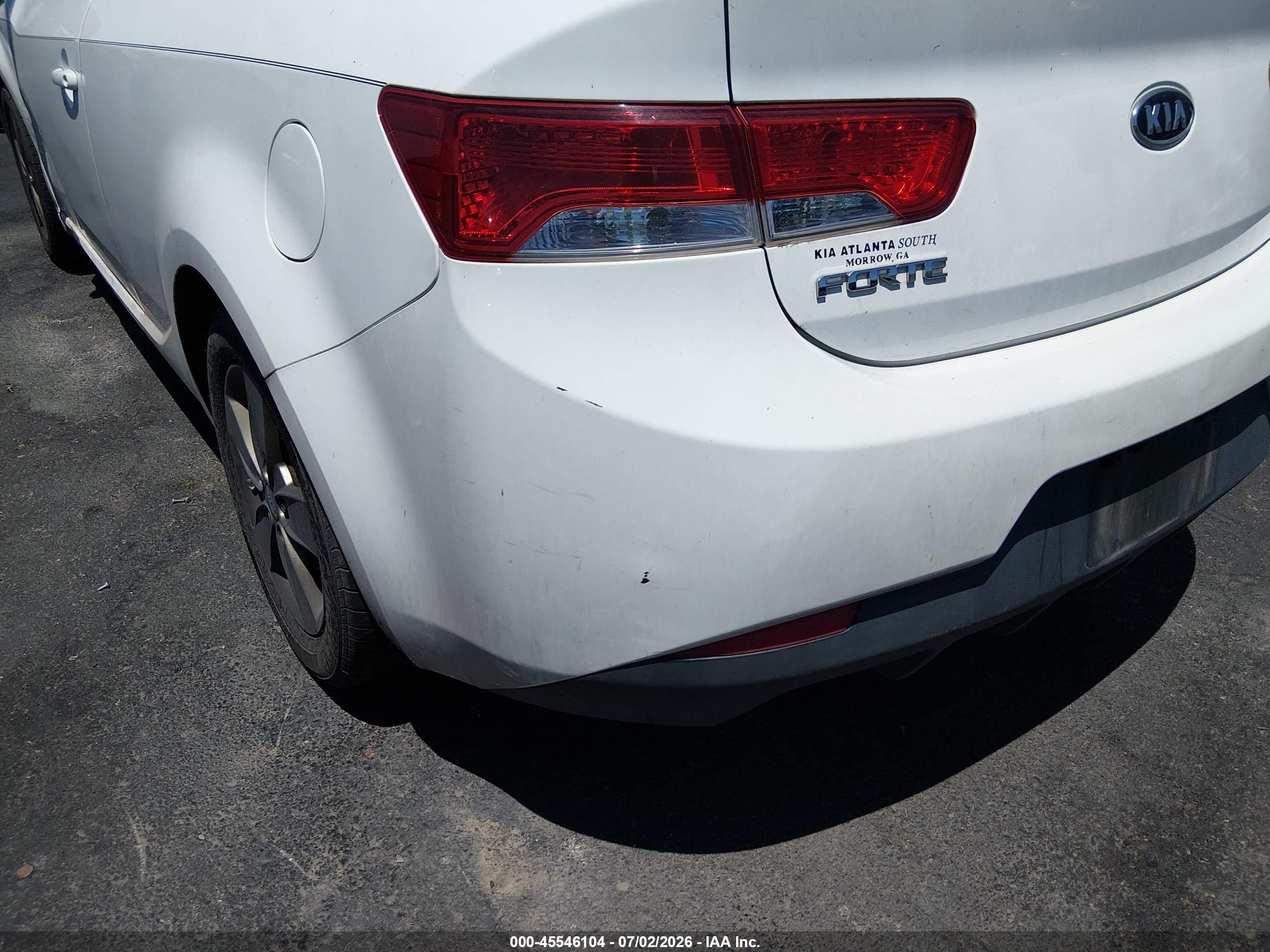 2011 Kia Forte Koup Ex White vin: KNAFU6A20B5330600