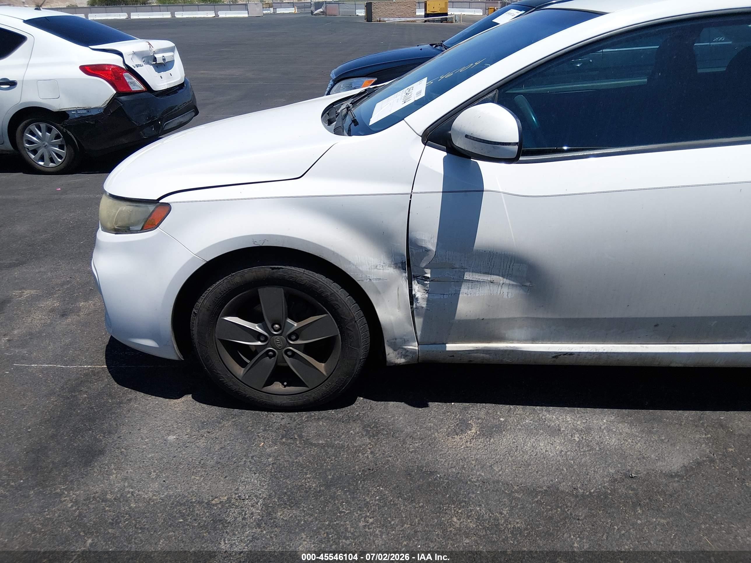 2011 Kia Forte Koup Ex White vin: KNAFU6A20B5330600