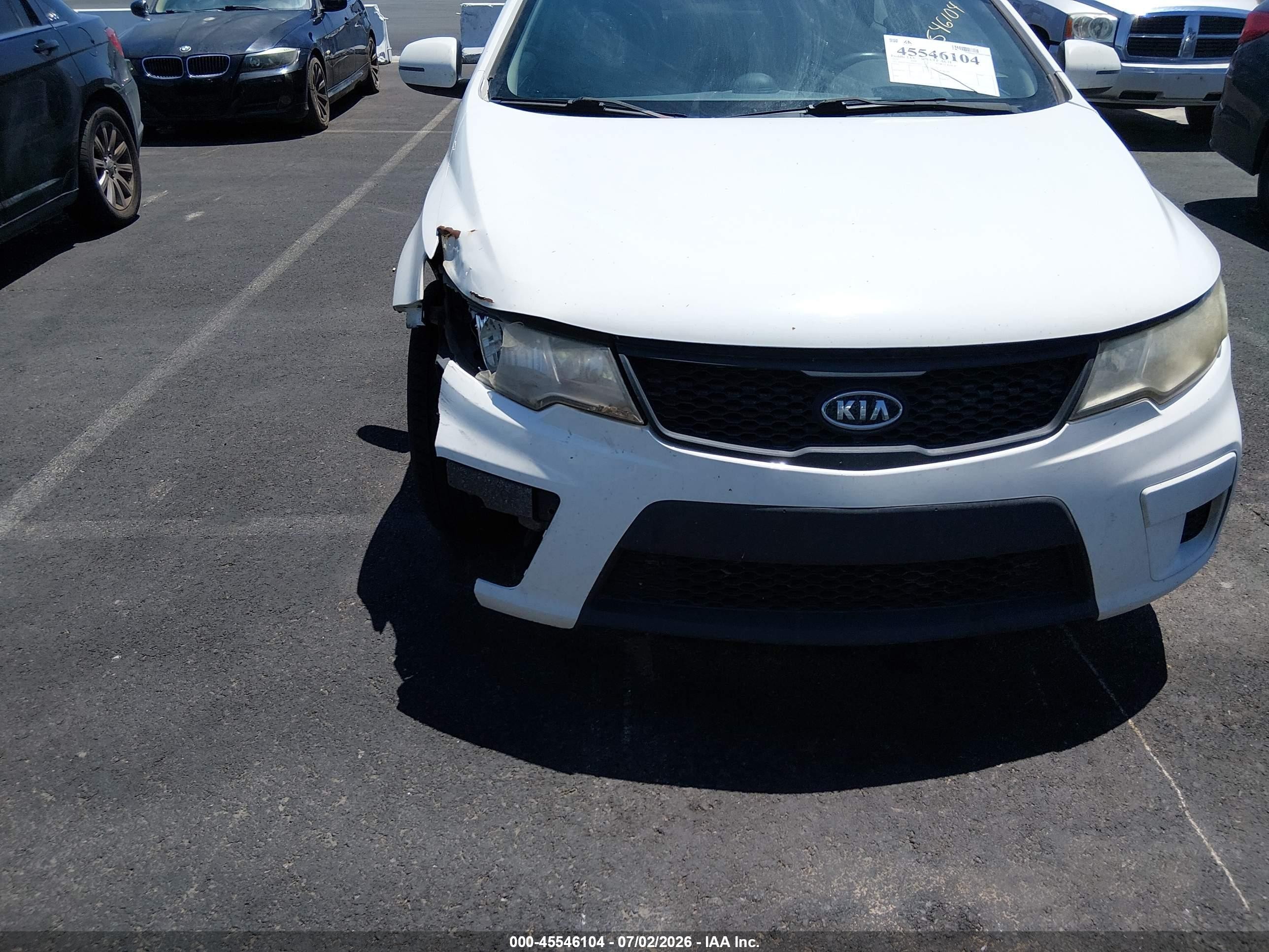 2011 Kia Forte Koup Ex White vin: KNAFU6A20B5330600