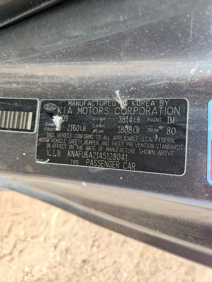 2010 Kia Forte Ex Gray vin: KNAFU6A21A5128041