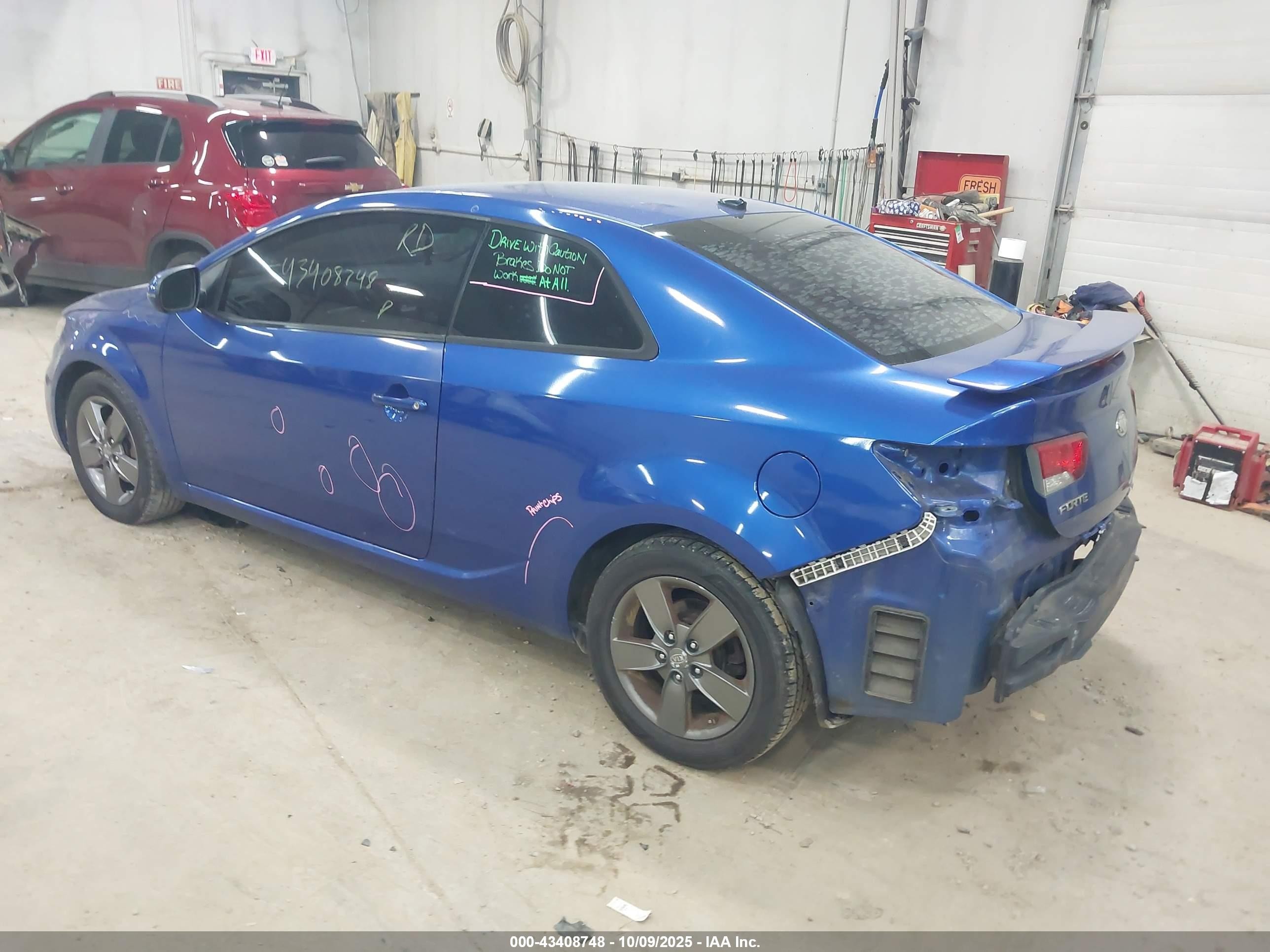 2012 Kia Forte Koup Ex Blue vin: KNAFU6A21C5509245