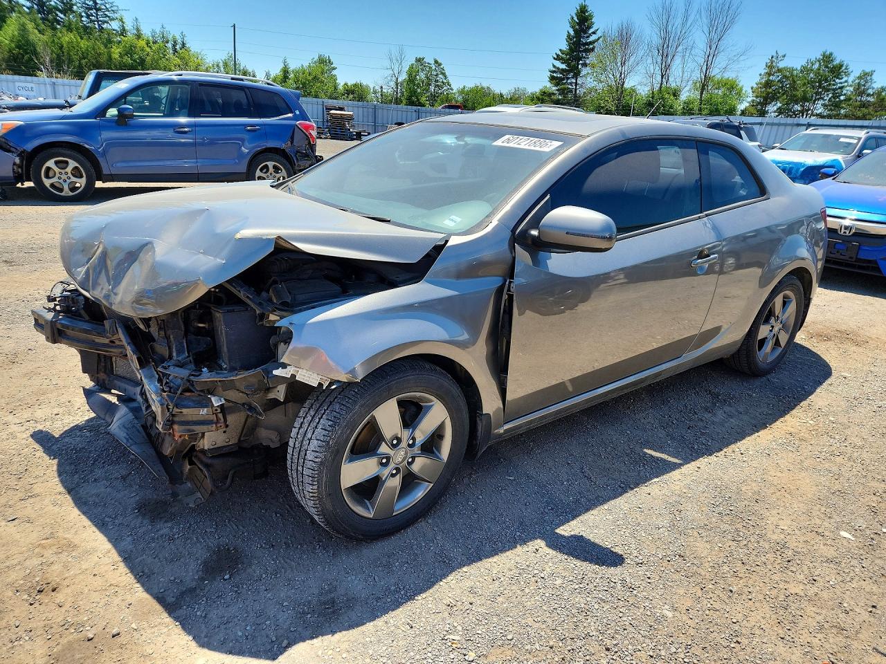 2012 Kia Forte Ex Gray vin: KNAFU6A23C5484333