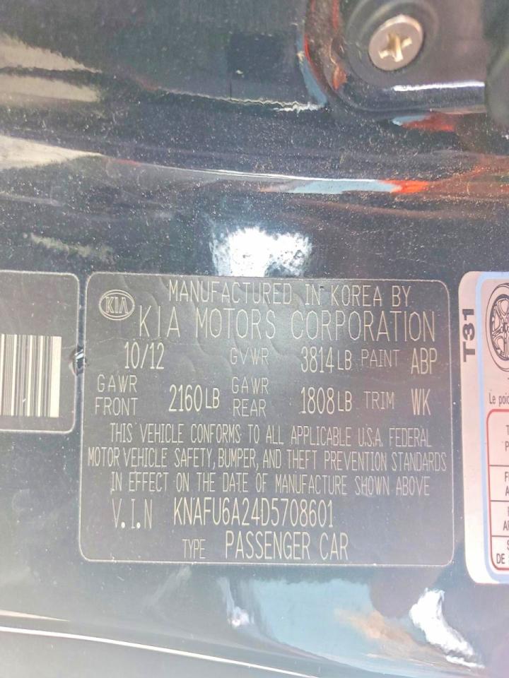 2013 Kia Forte Ex Black vin: KNAFU6A24D5708601