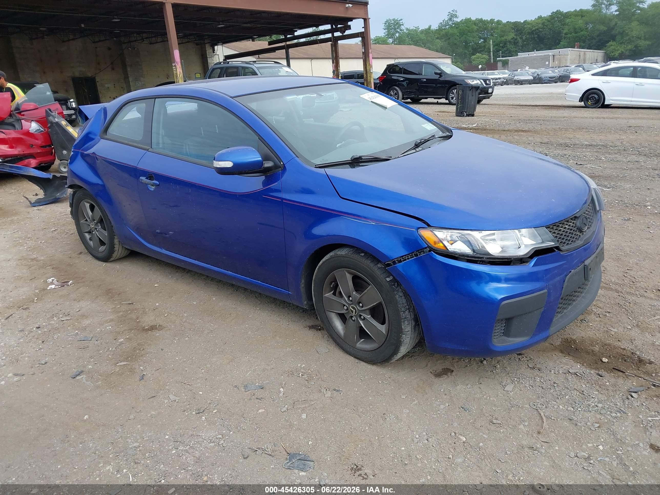 2010 Kia Forte Koup Ex Blue vin: KNAFU6A25A5123893
