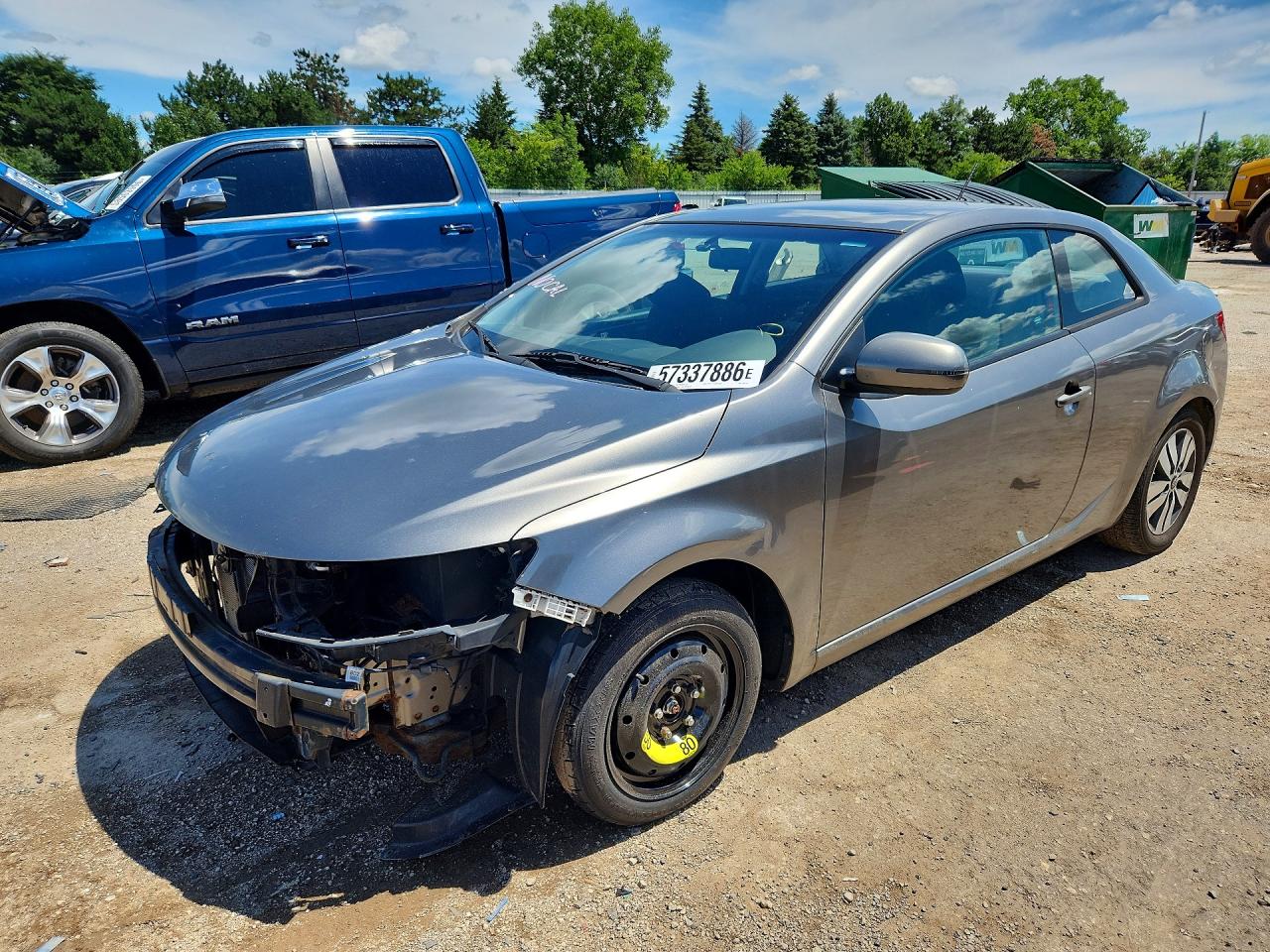 2013 Kia Forte Ex Gray vin: KNAFU6A26D5664116