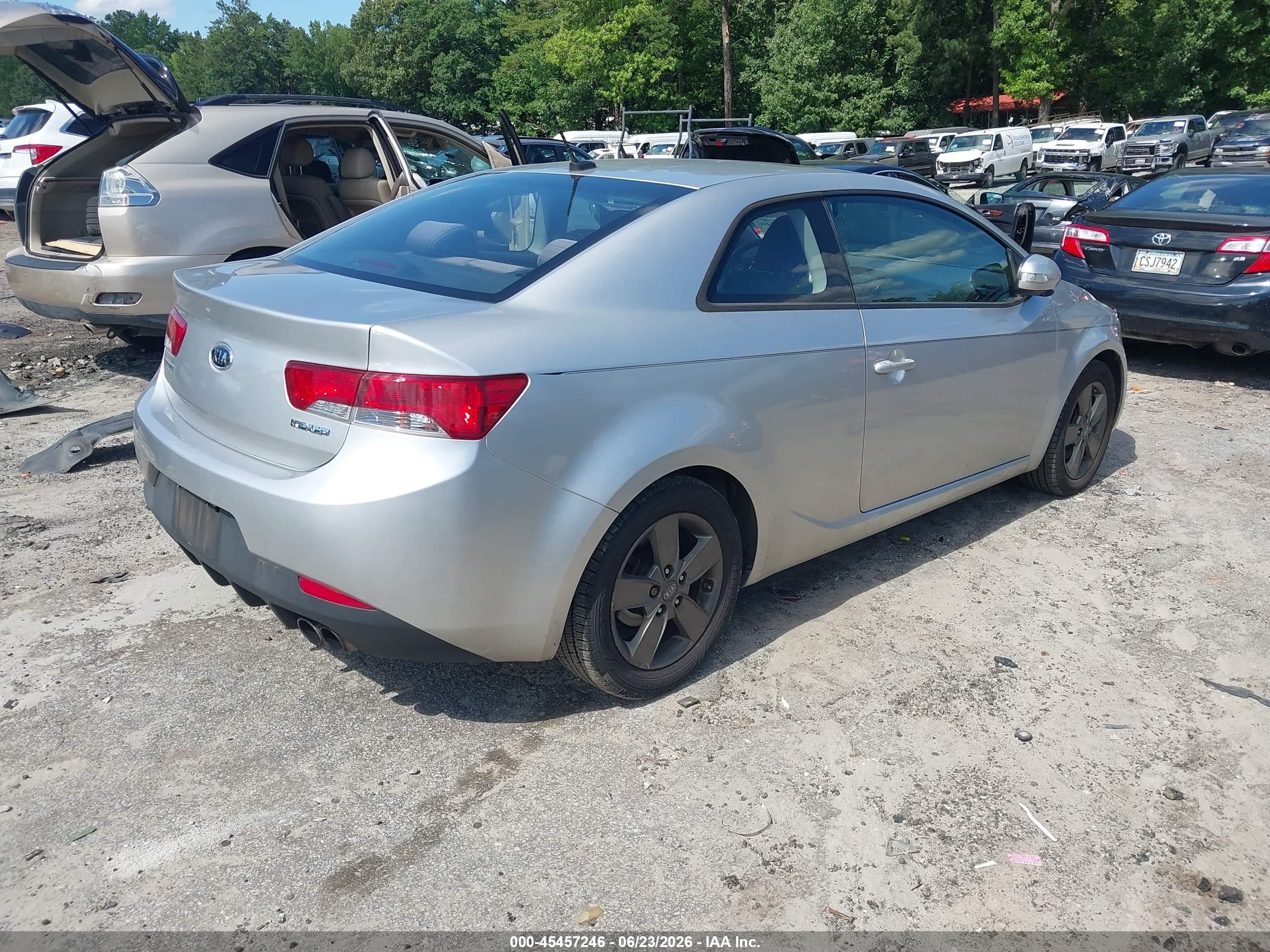2010 Kia Forte Koup Ex Gray vin: KNAFU6A27A5276467