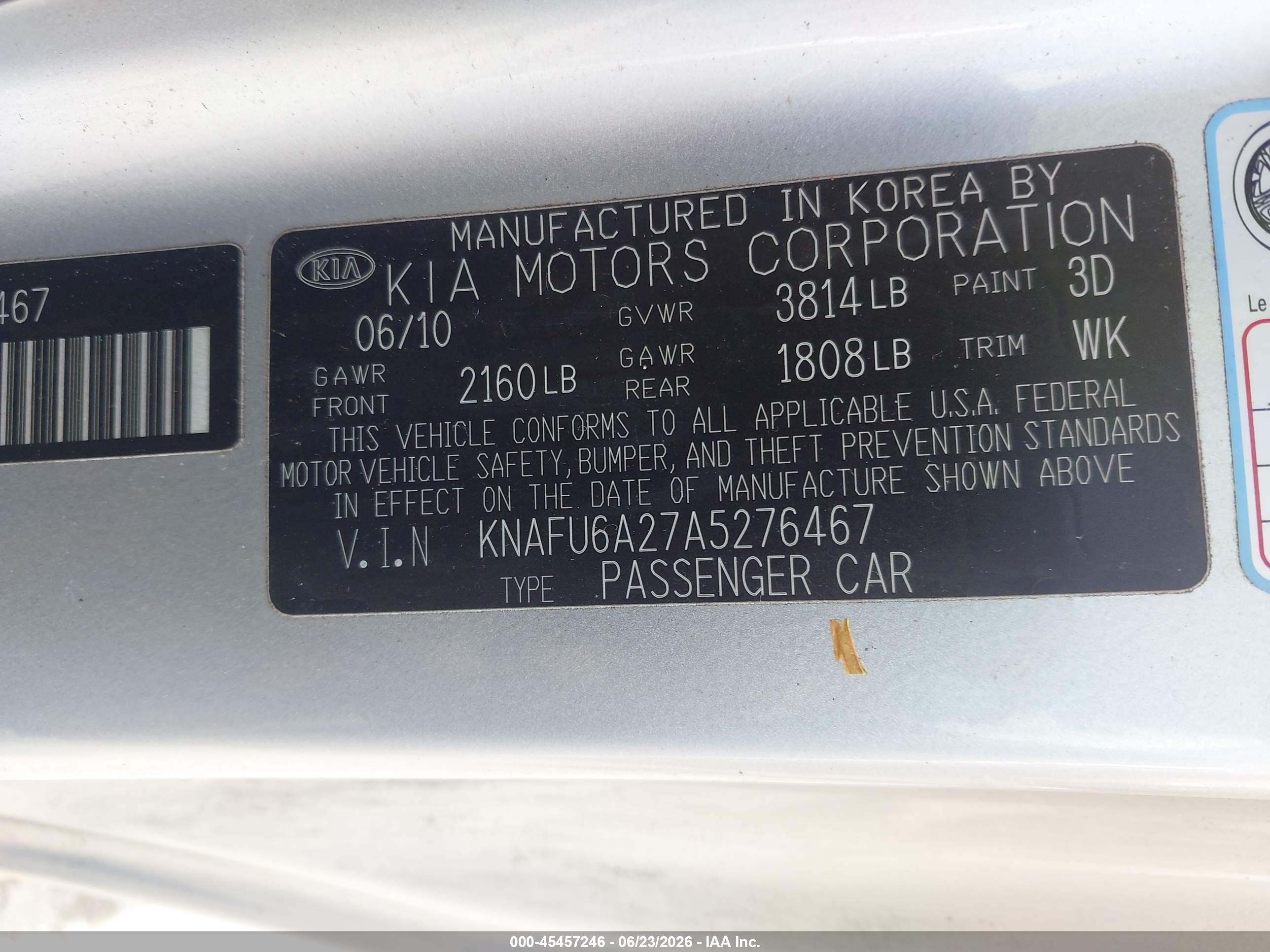 2010 Kia Forte Koup Ex Gray vin: KNAFU6A27A5276467