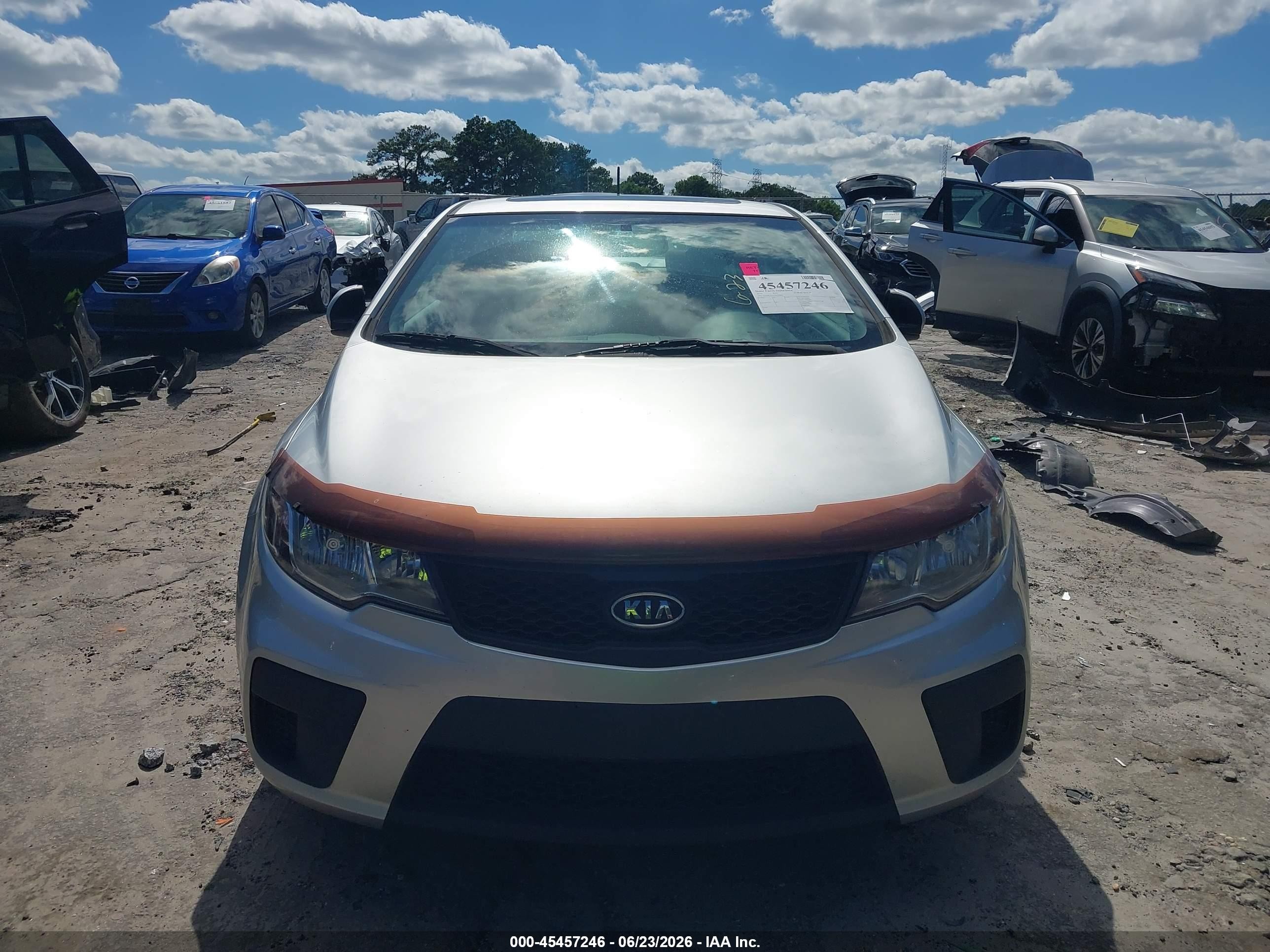 2010 Kia Forte Koup Ex Gray vin: KNAFU6A27A5276467