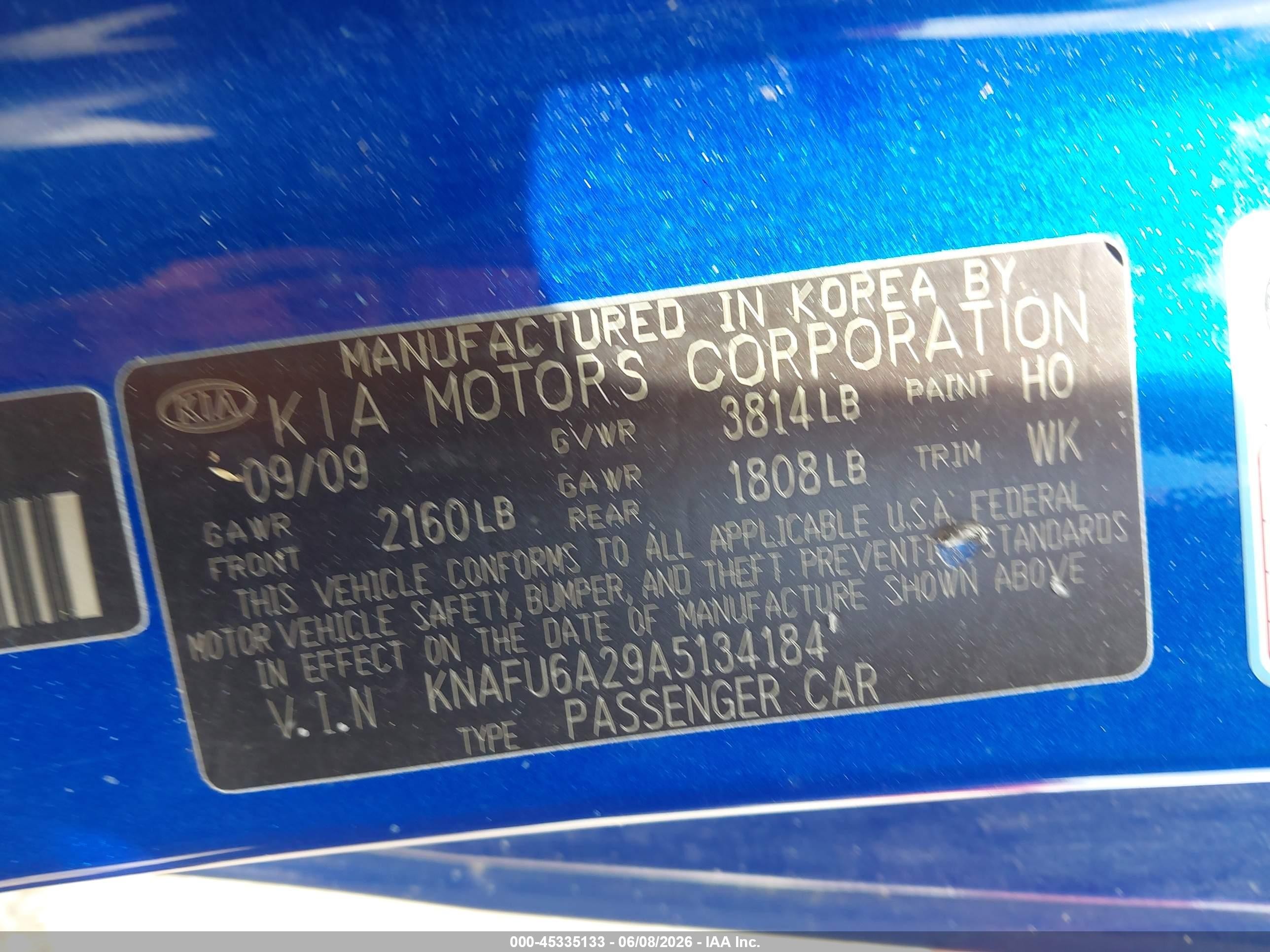 2010 Kia Forte Koup Ex Blue vin: KNAFU6A29A5134184