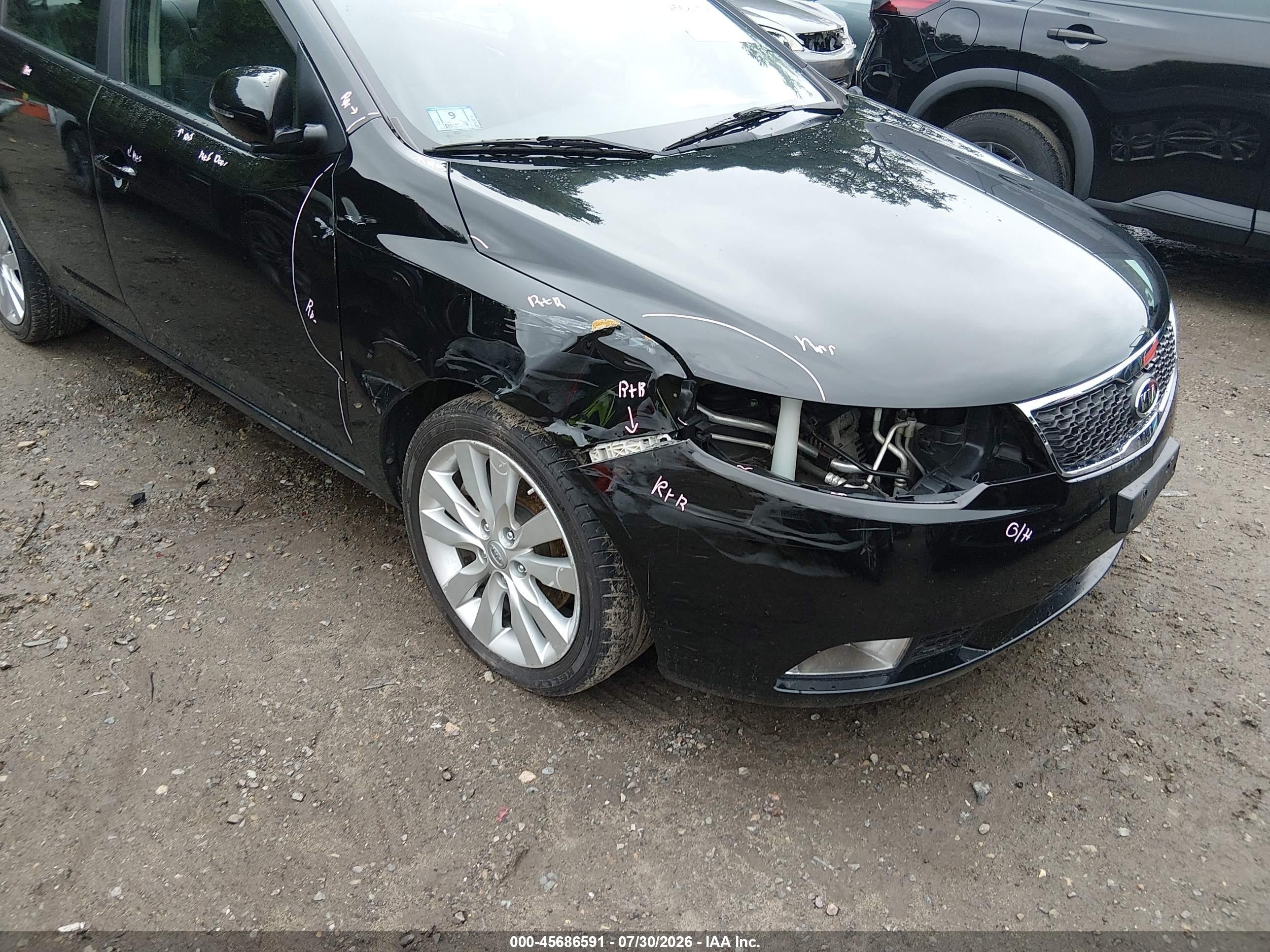 2011 Kia Forte Sx Black vin: KNAFW4A30B5377309