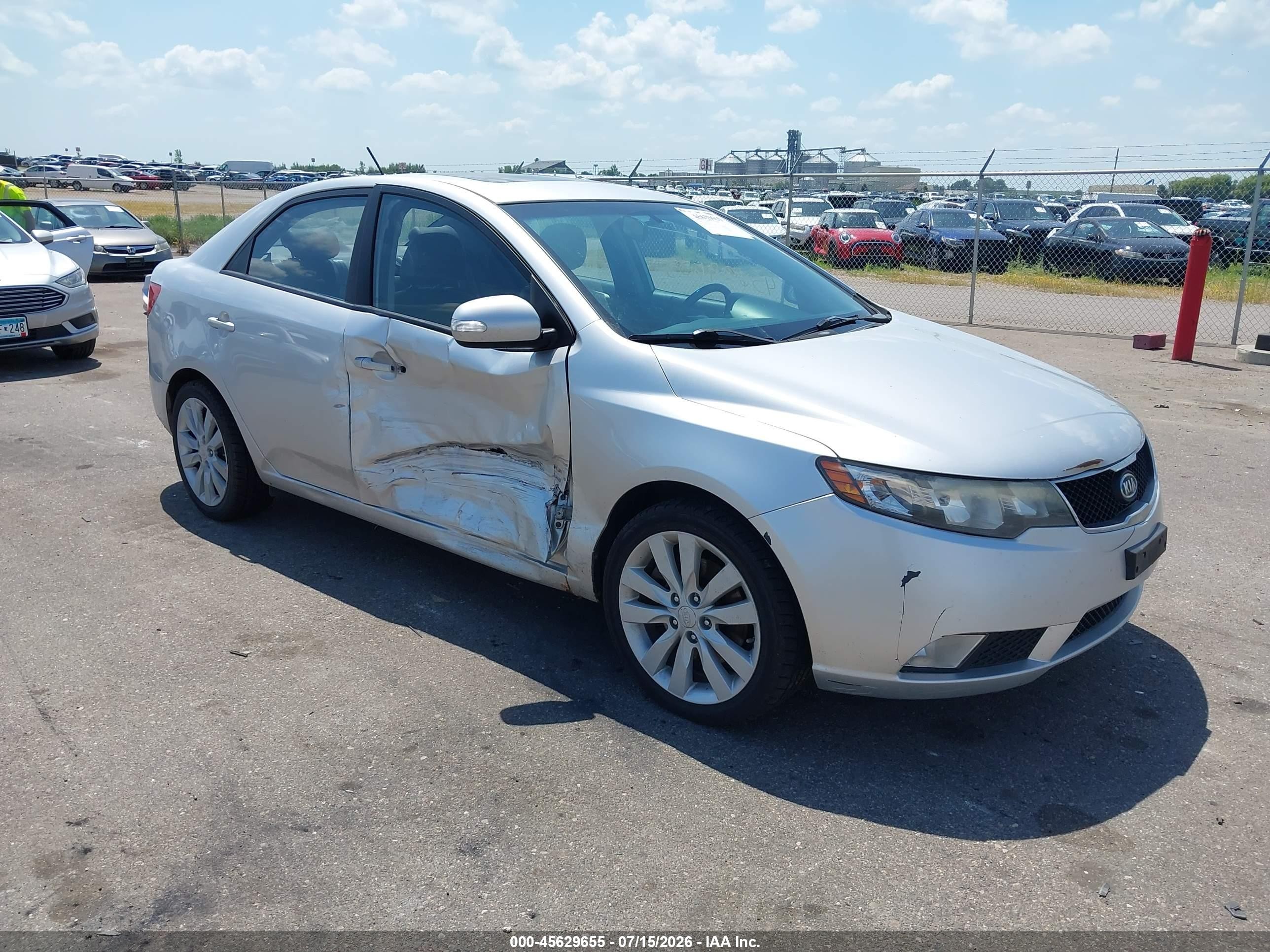 2010 Kia Forte Sx Серебряный vin: KNAFW4A31A5067572