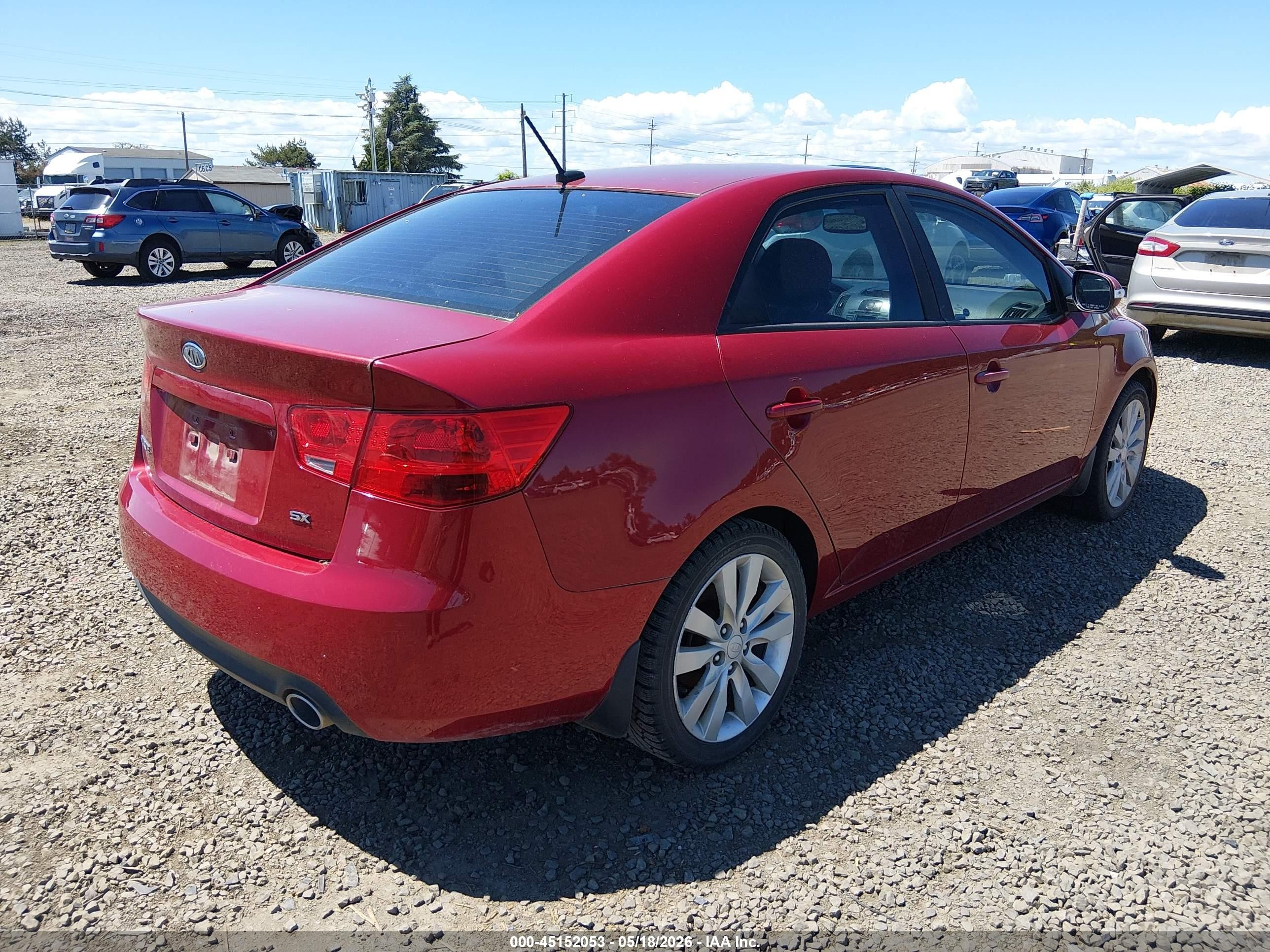 2010 Kia Forte Sx Red vin: KNAFW4A32A5109893