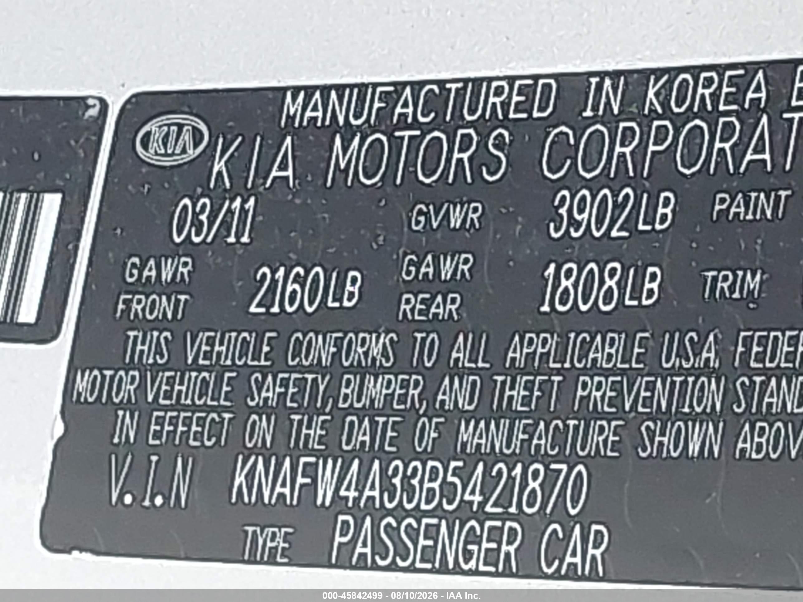 2011 Kia Forte Sx Silver vin: KNAFW4A33B5421870