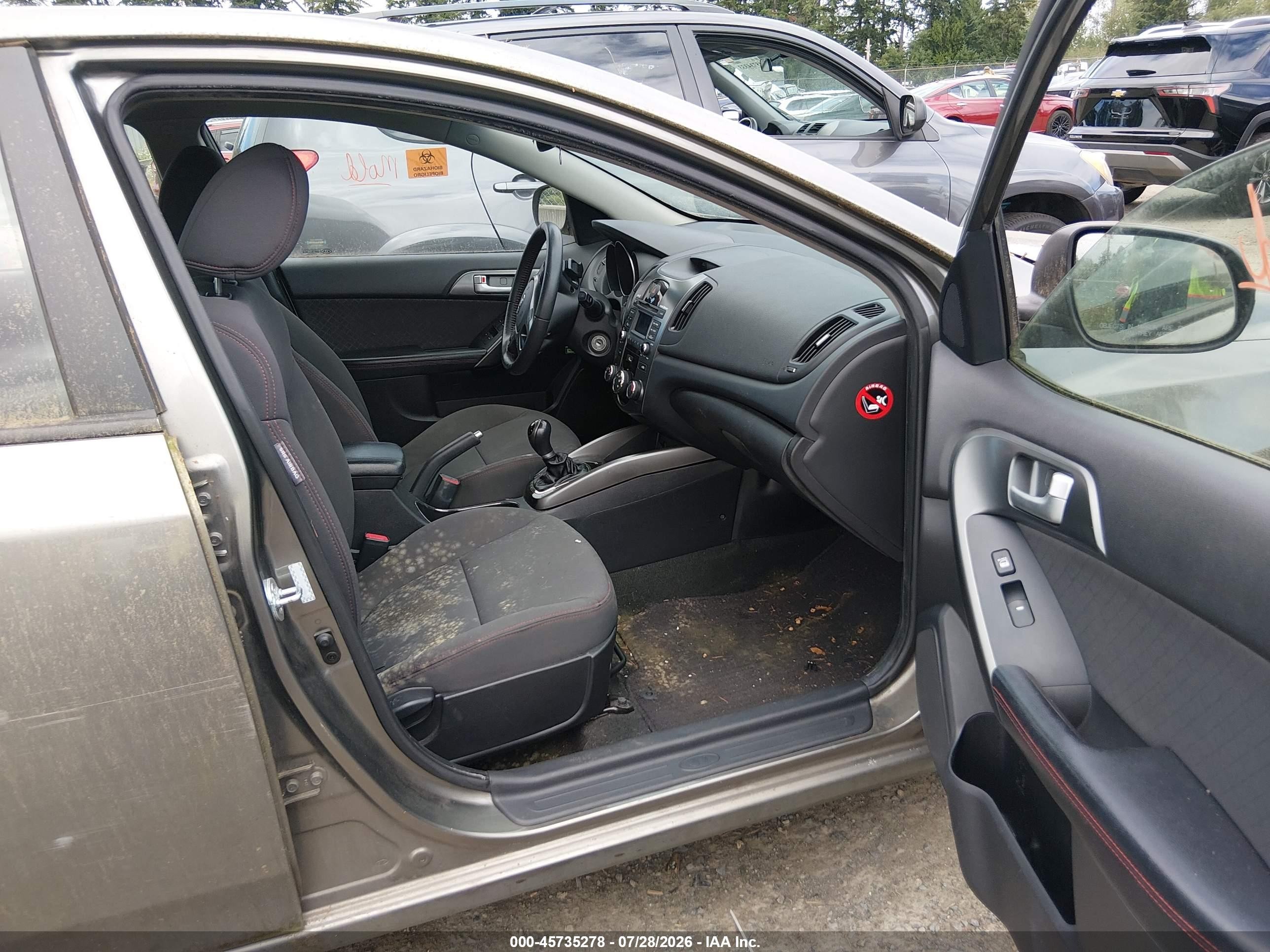 2012 Kia Forte Sx Gray vin: KNAFW4A35C5604057