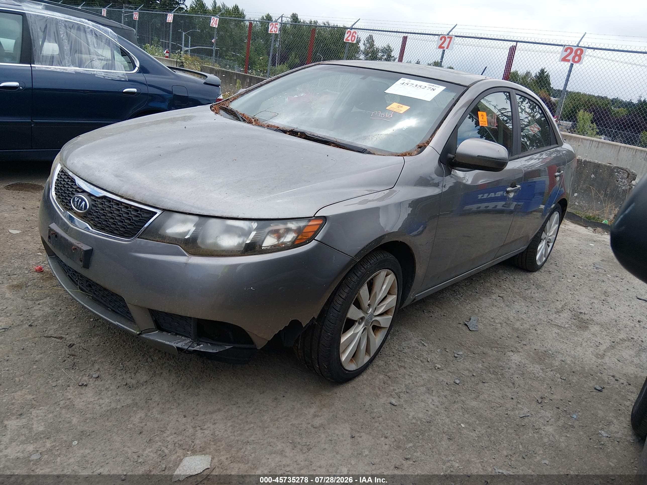 2012 Kia Forte Sx Gray vin: KNAFW4A35C5604057