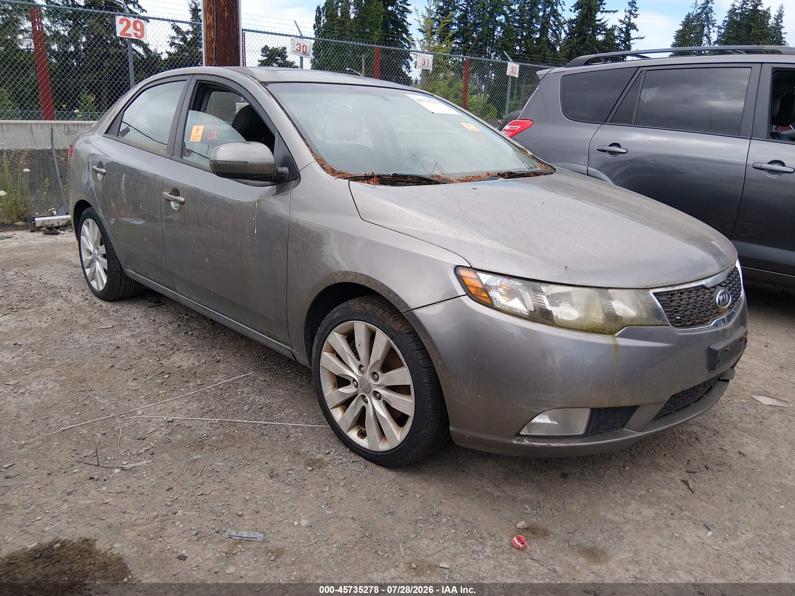 2012 Kia Forte Sx Gray vin: KNAFW4A35C5604057