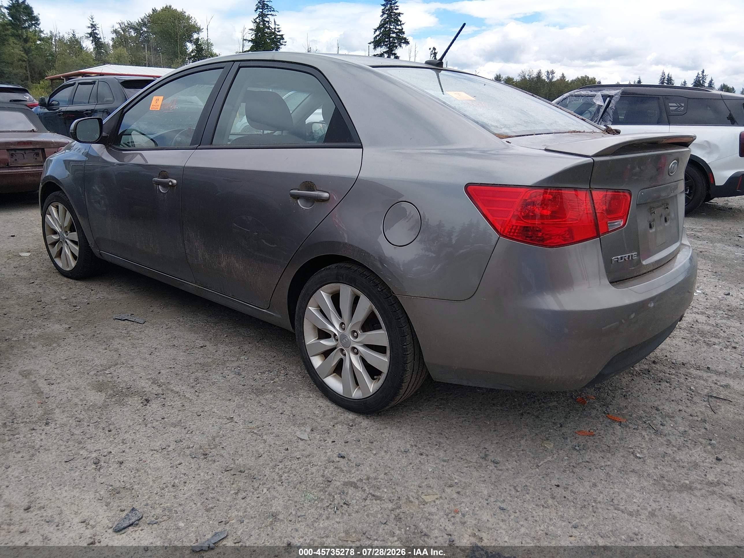 2012 Kia Forte Sx Gray vin: KNAFW4A35C5604057