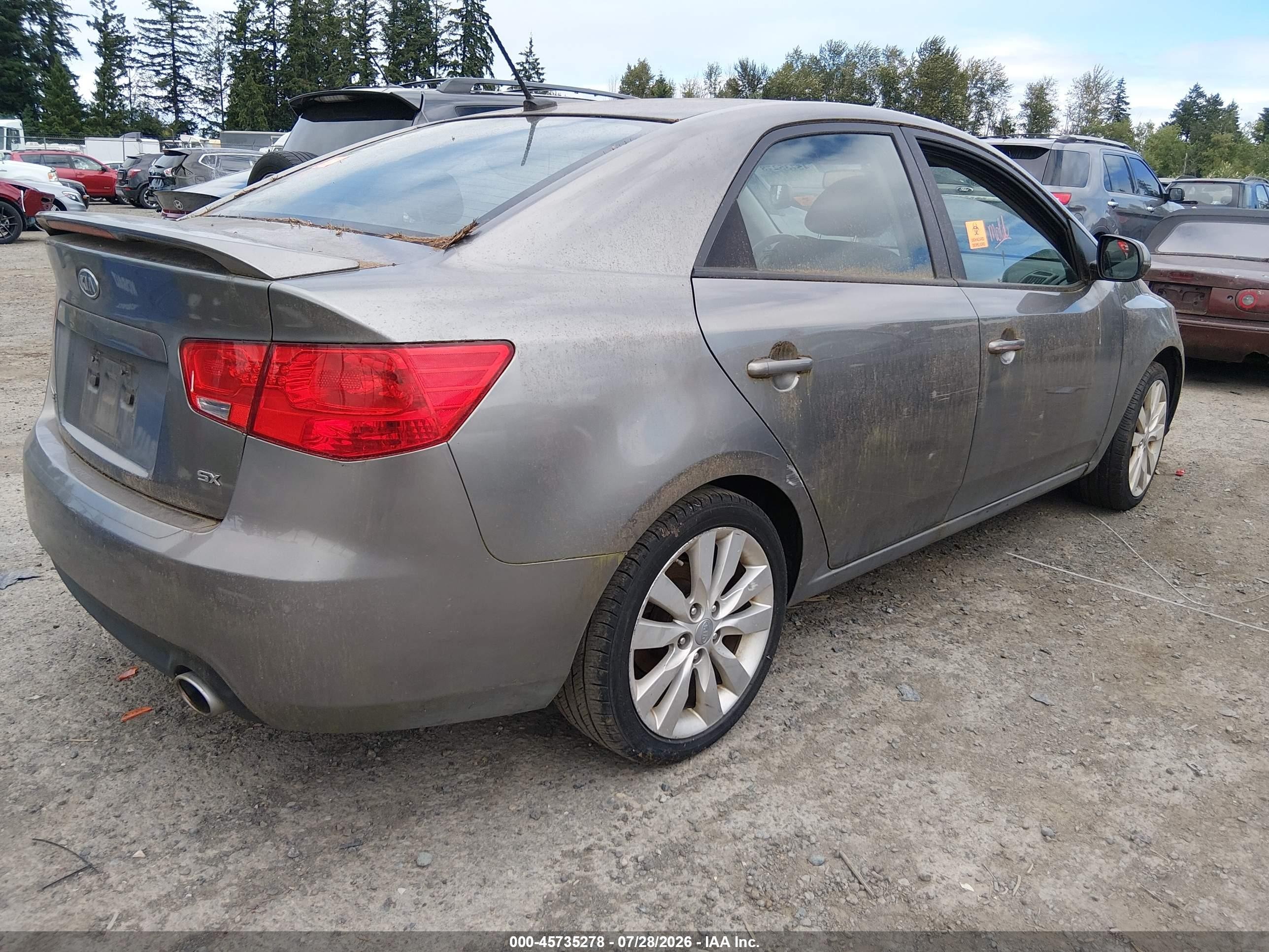 2012 Kia Forte Sx Gray vin: KNAFW4A35C5604057