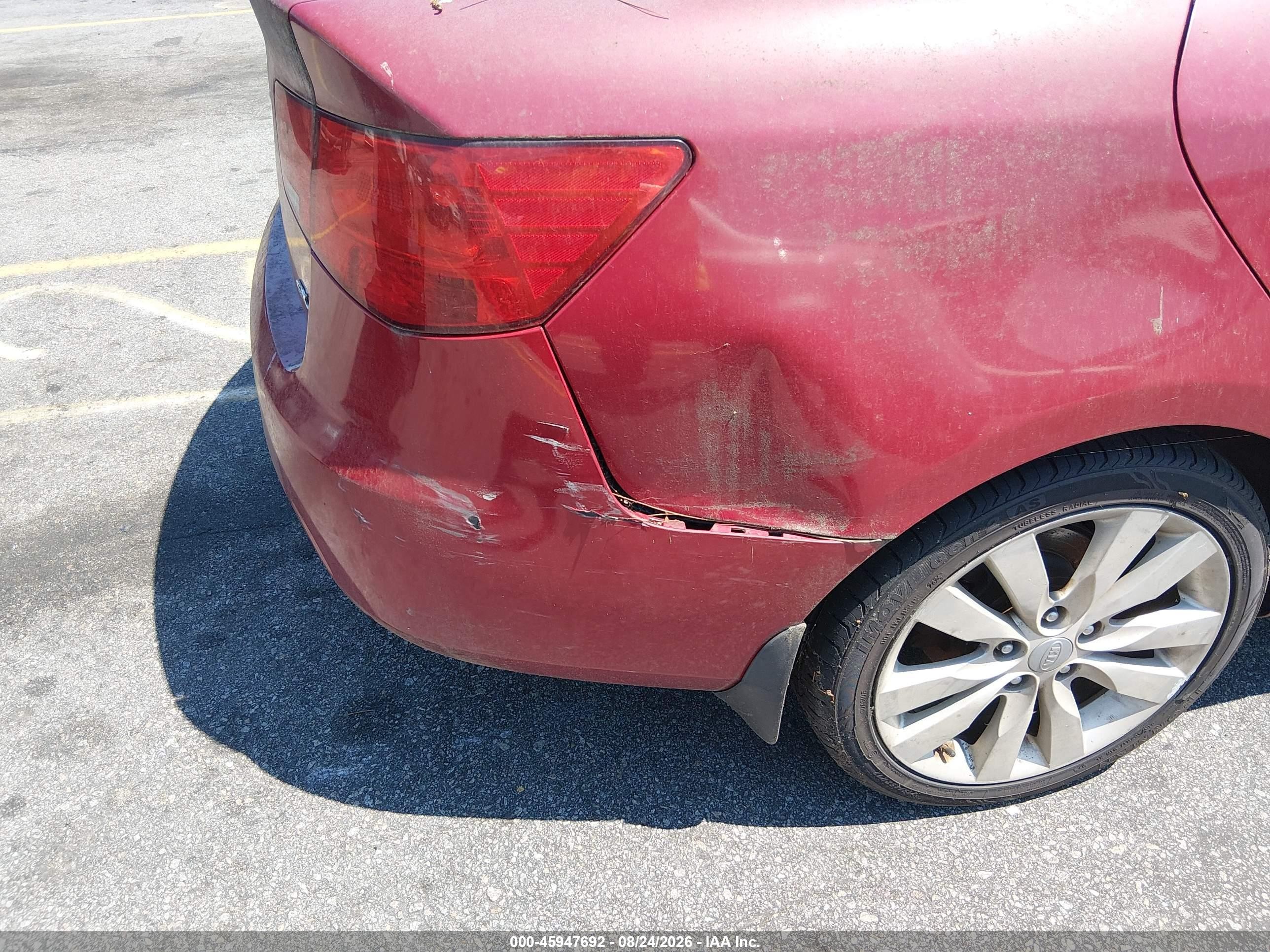 2013 Kia Forte Sx Red vin: KNAFW4A35D5656824