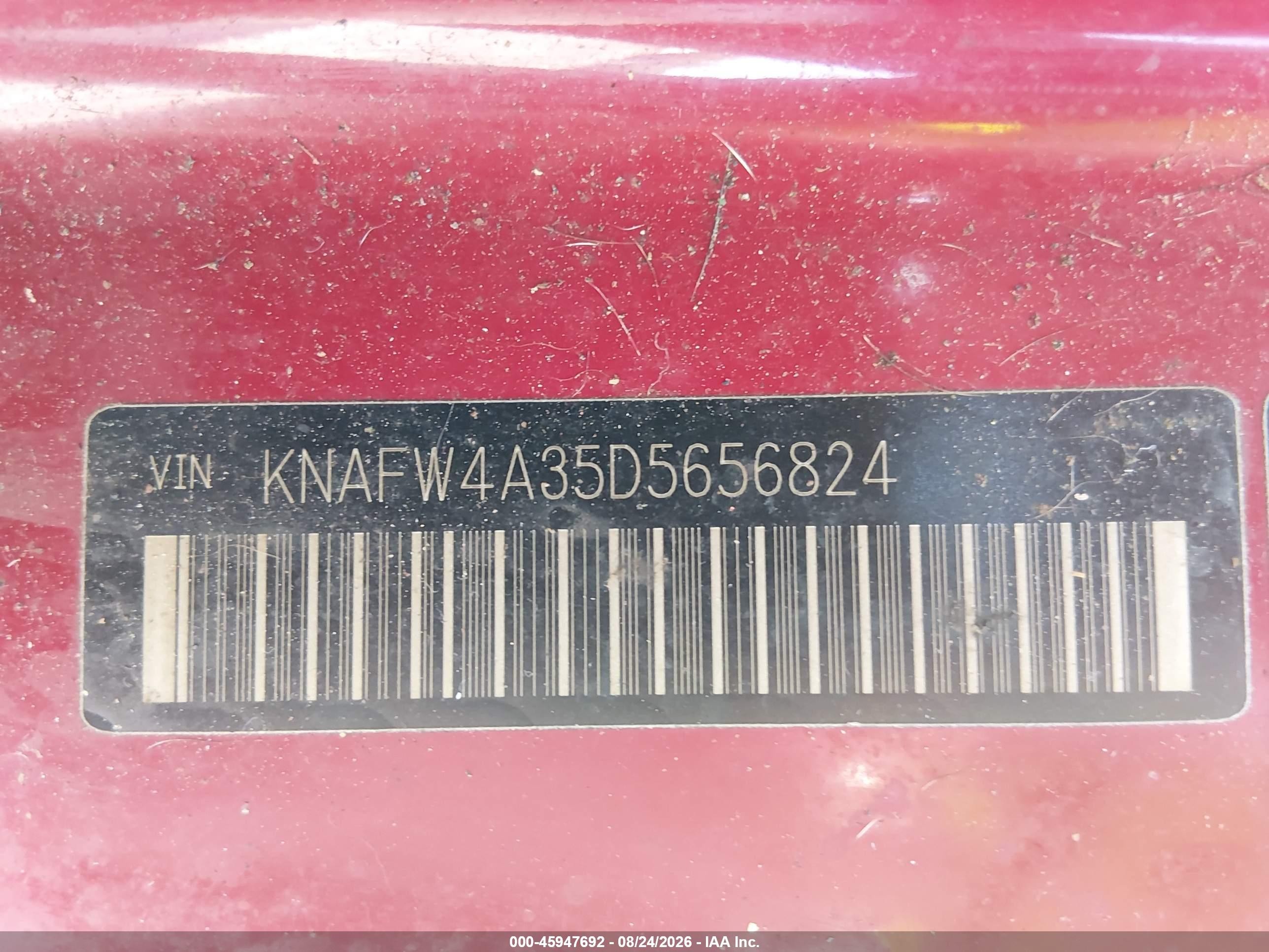 2013 Kia Forte Sx Red vin: KNAFW4A35D5656824