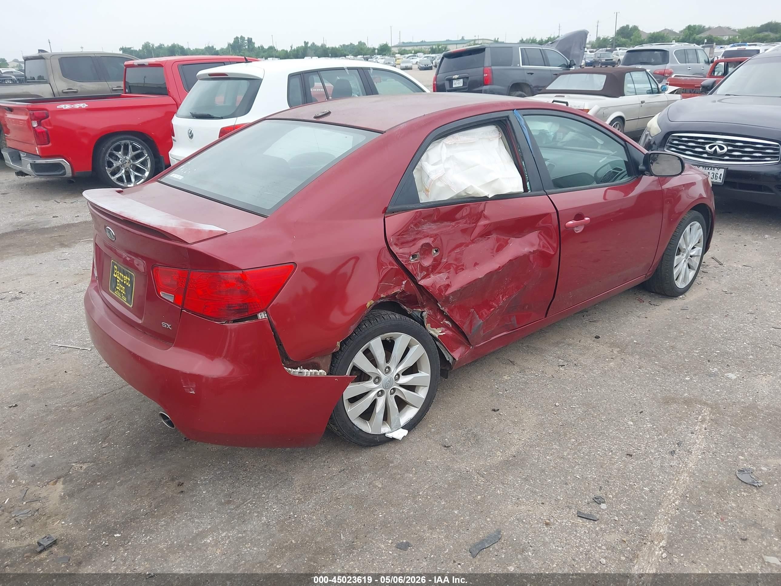 2011 Kia Forte Sx Красный vin: KNAFW4A36B5317308