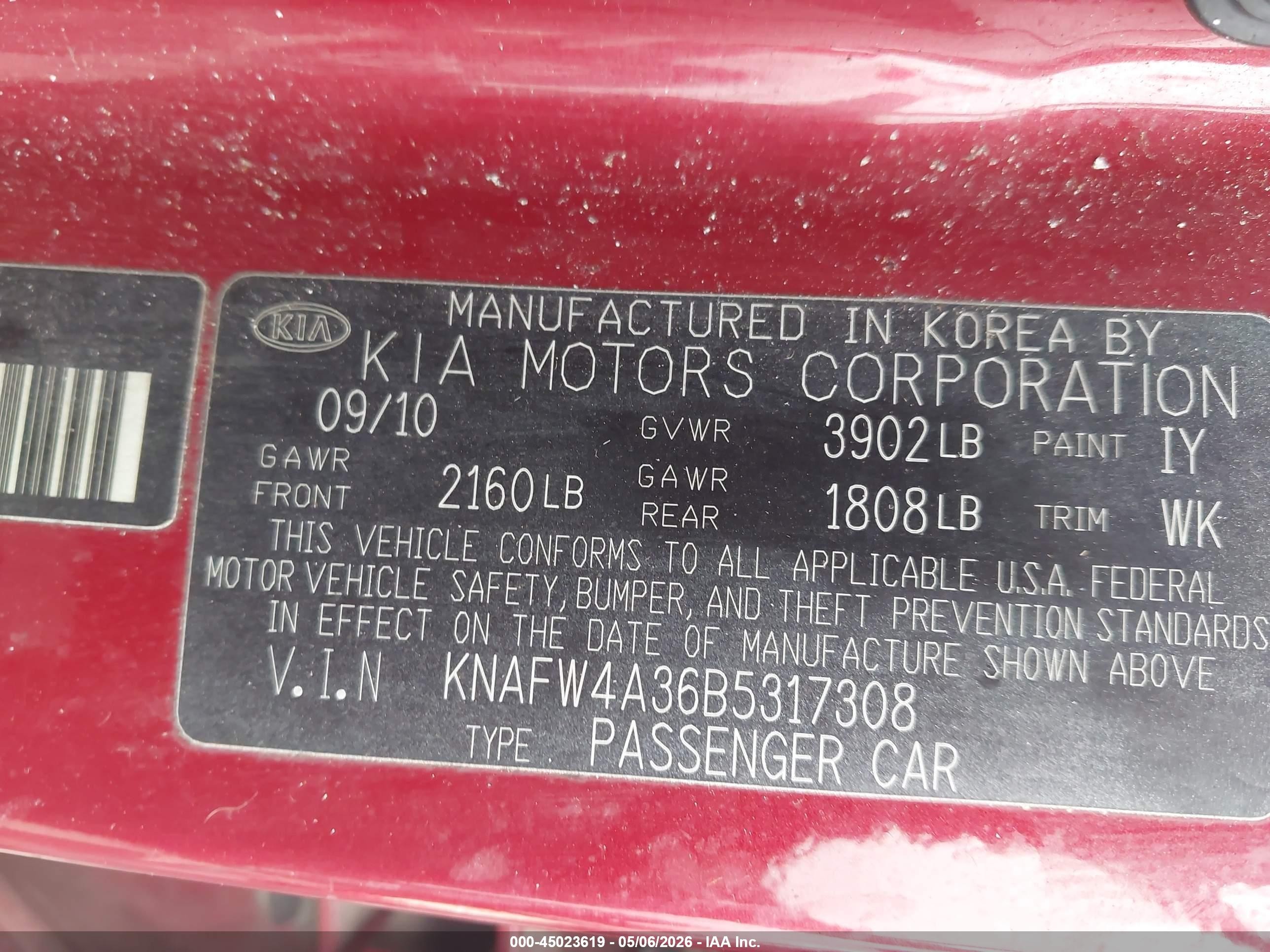 2011 Kia Forte Sx Красный vin: KNAFW4A36B5317308