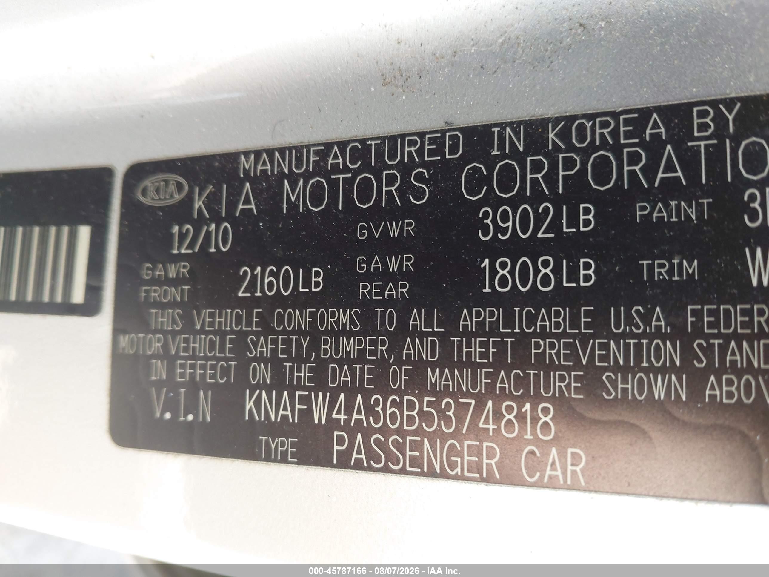 2011 Kia Forte Sx Silver vin: KNAFW4A36B5374818
