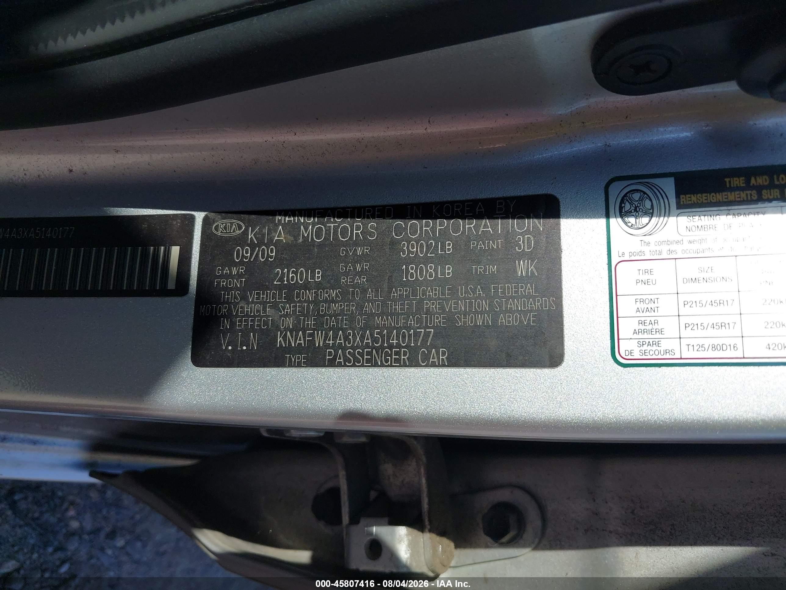 2010 Kia Forte Sx Silver vin: KNAFW4A3XA5140177