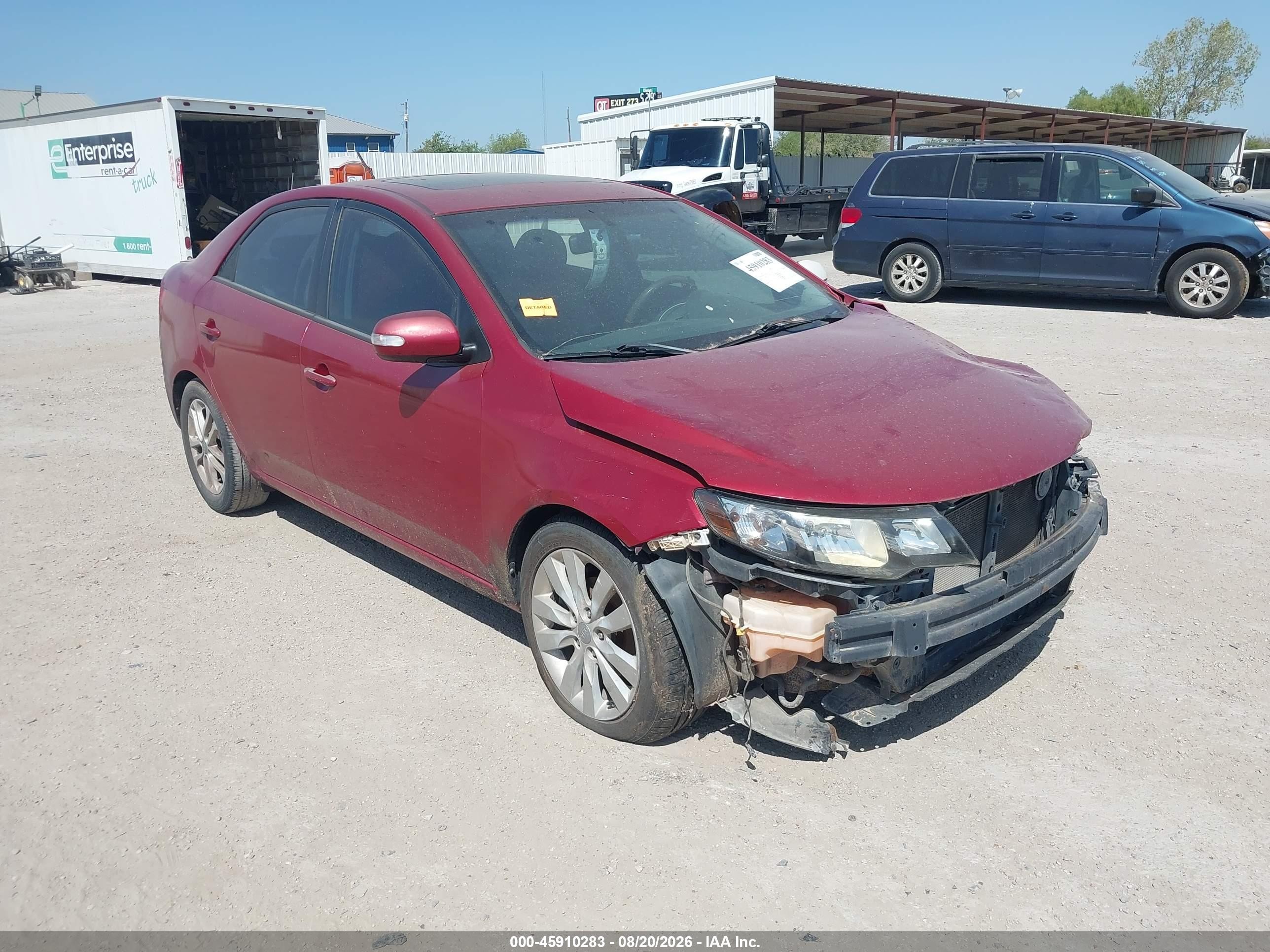 2010 Kia Forte Sx Бордовый vin: KNAFW4A3XA5277653