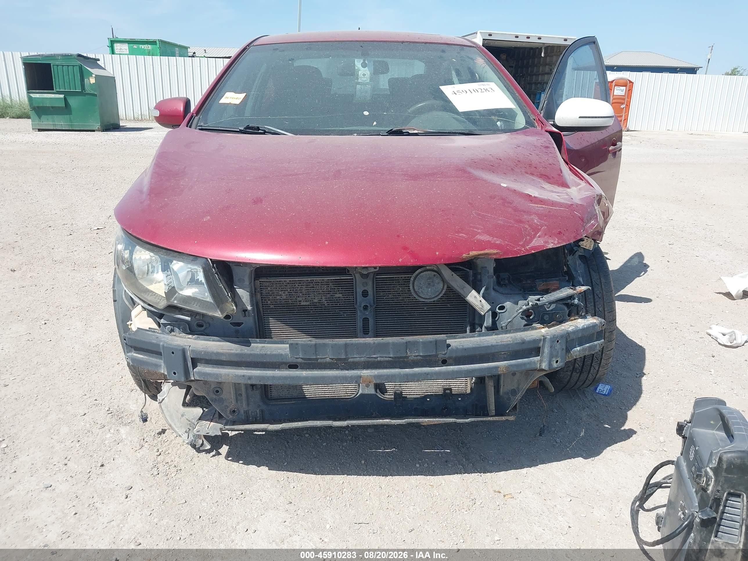 2010 Kia Forte Sx Burgundy vin: KNAFW4A3XA5277653