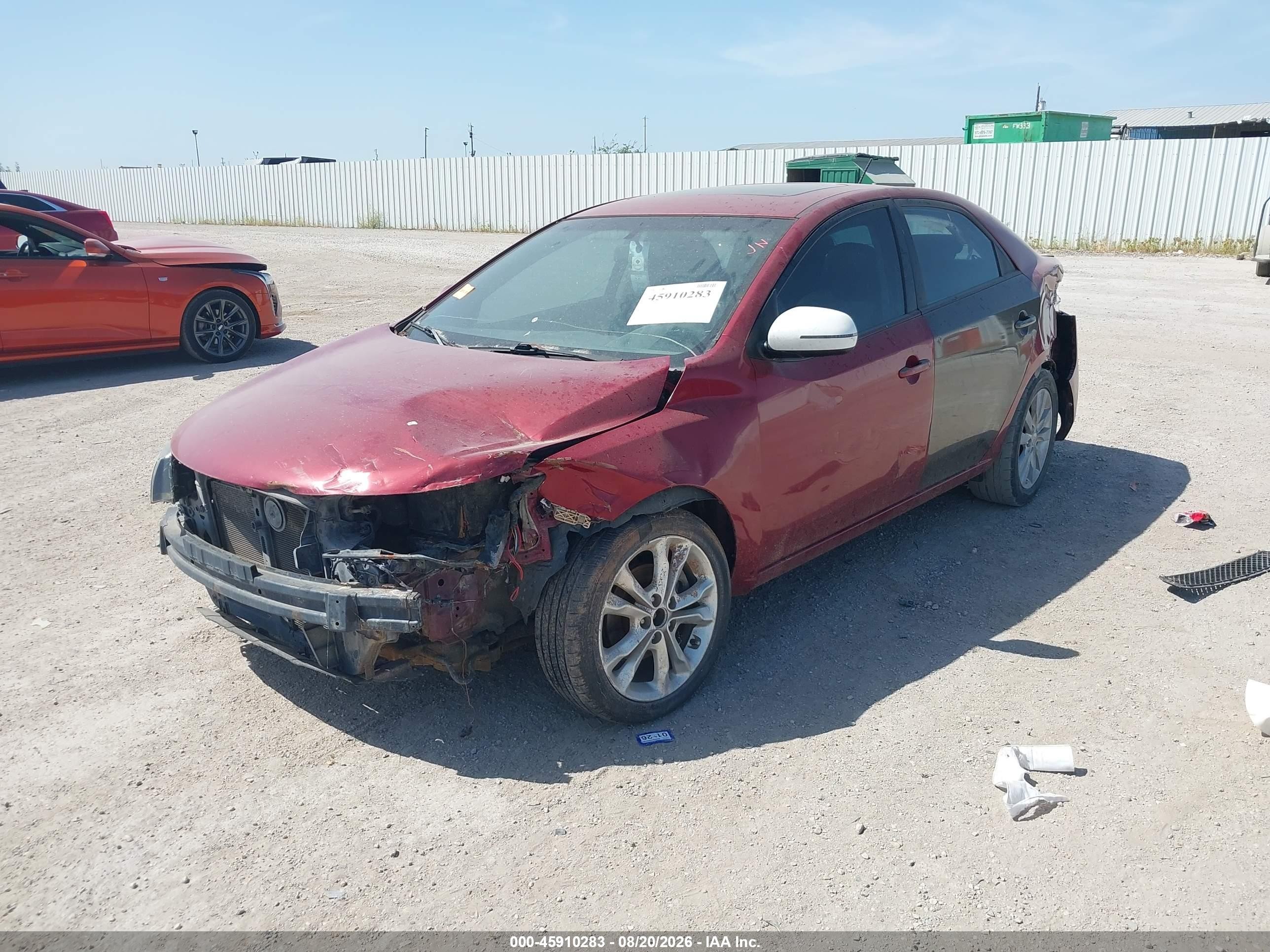 2010 Kia Forte Sx Burgundy vin: KNAFW4A3XA5277653
