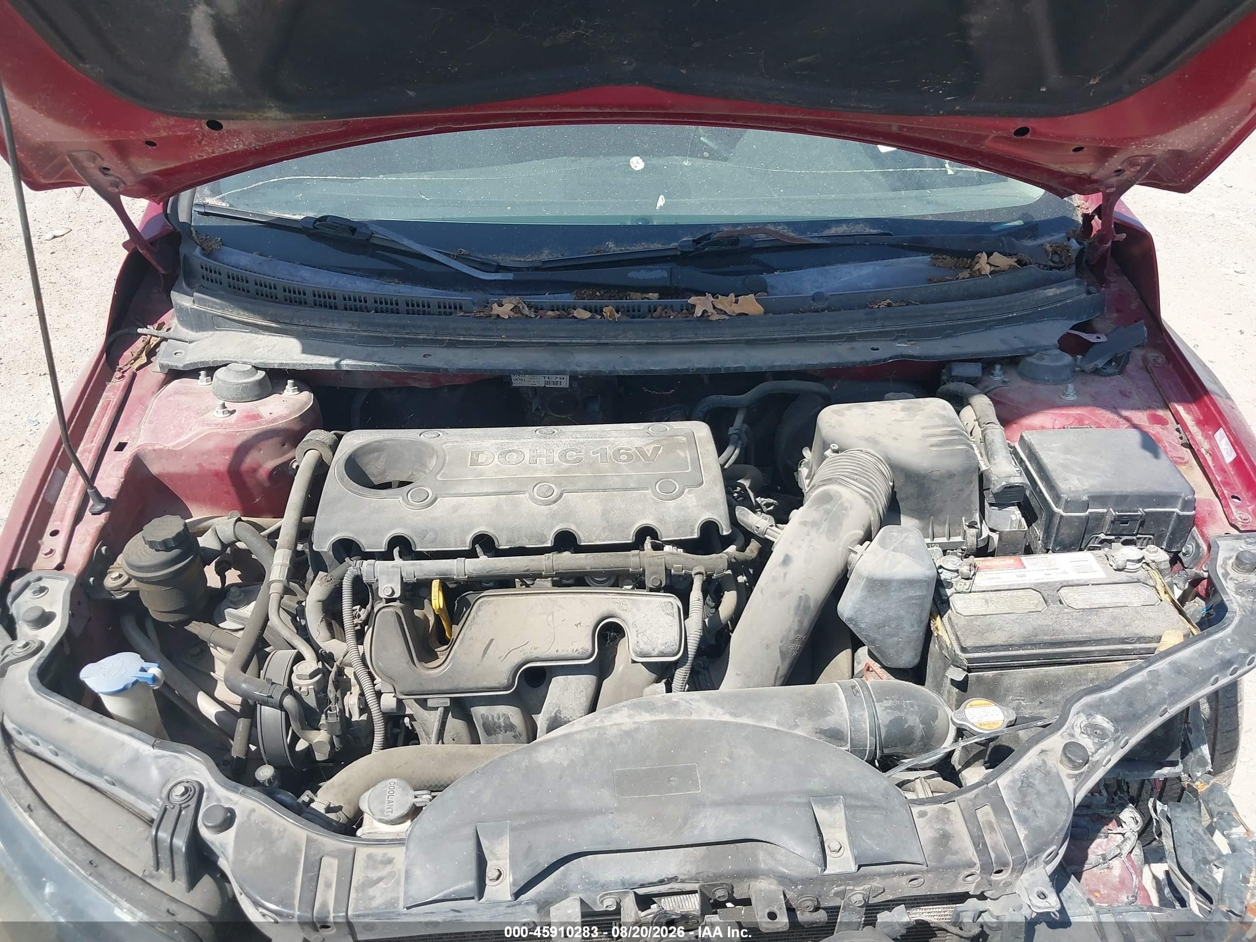 2010 Kia Forte Sx Burgundy vin: KNAFW4A3XA5277653