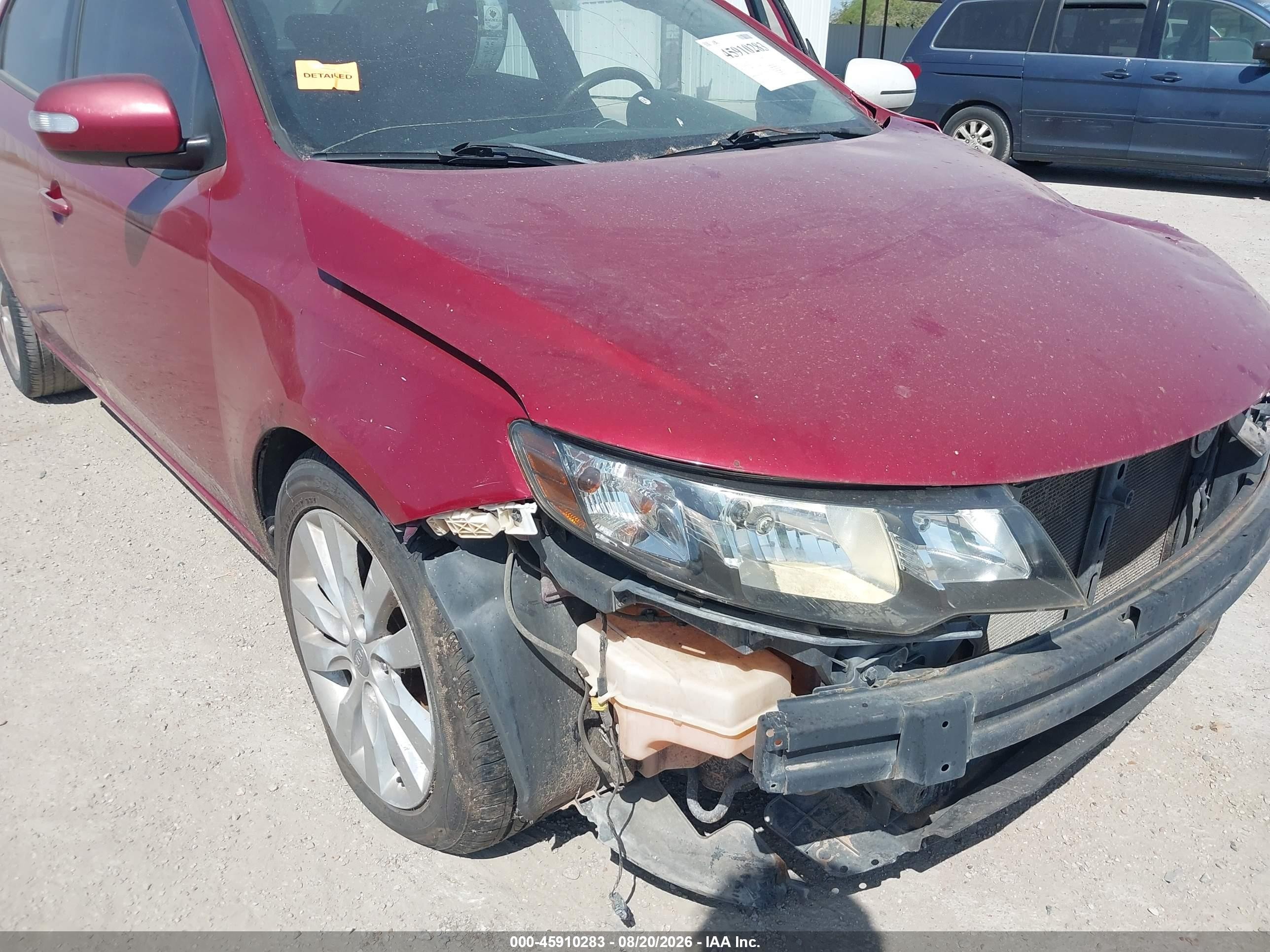 2010 Kia Forte Sx Burgundy vin: KNAFW4A3XA5277653